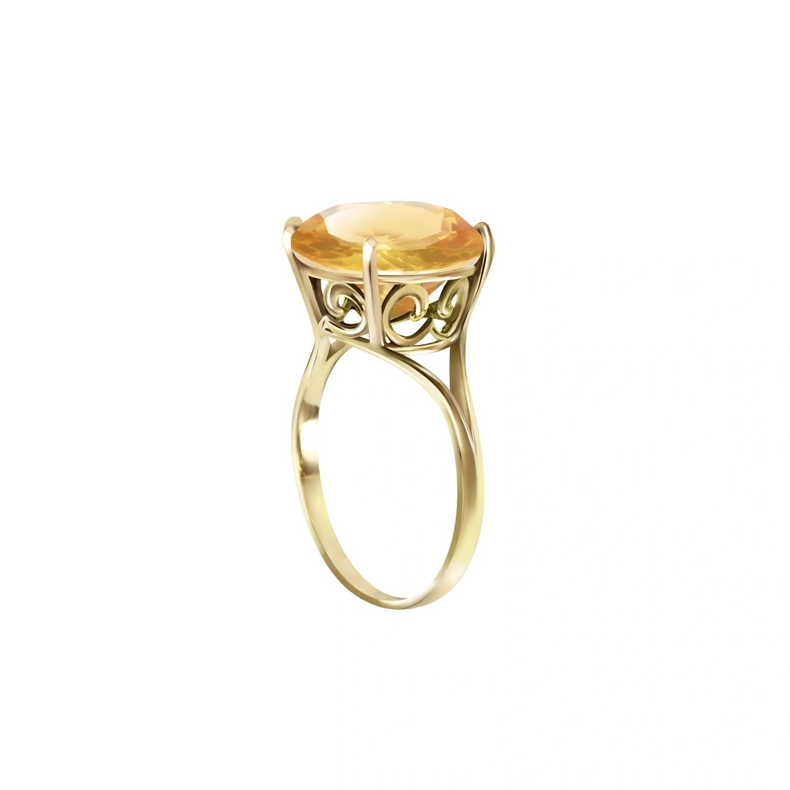 Yellow Gold Reverie Ring Citrine 10K — Stella