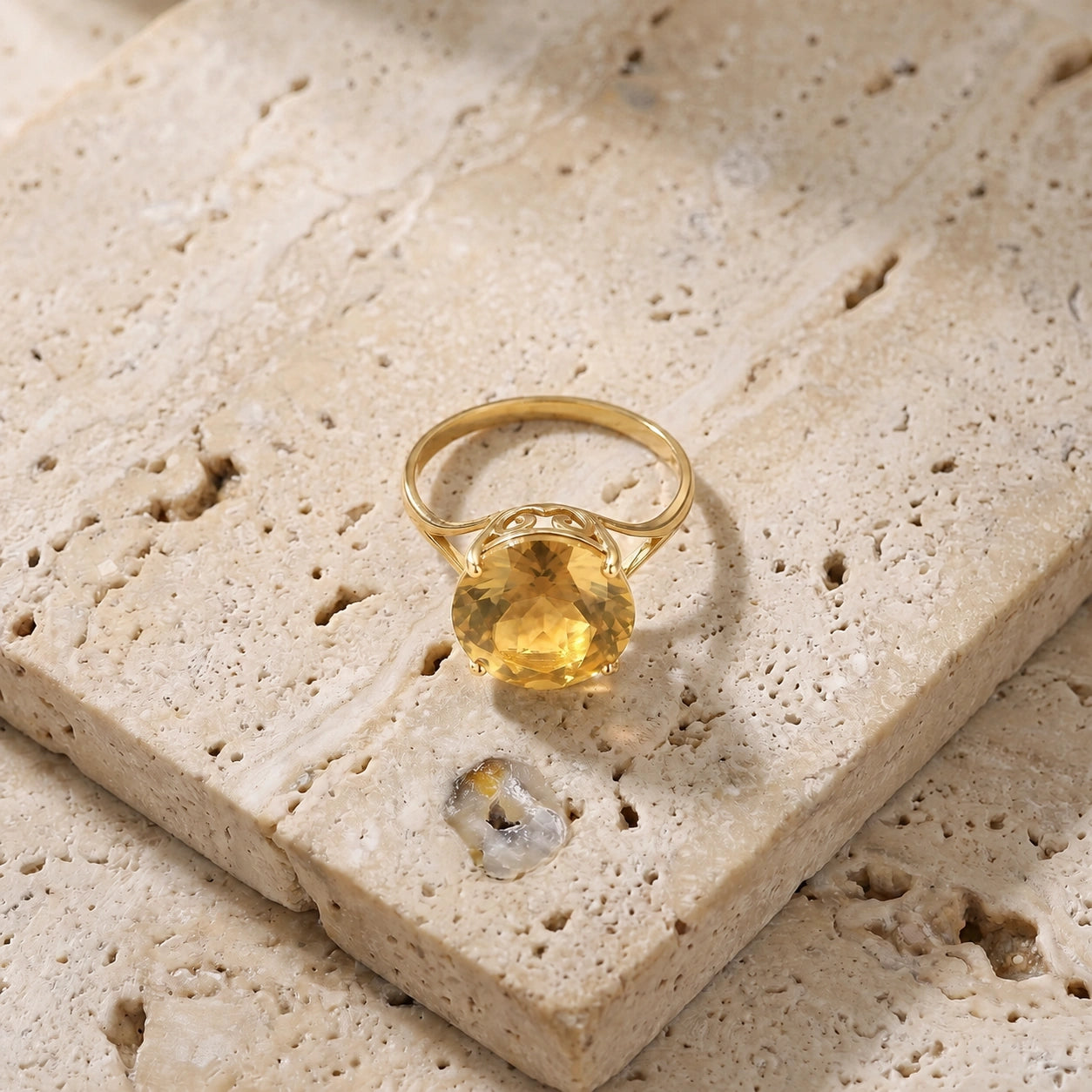 Yellow Gold Reverie Ring Citrine 10K — Stella