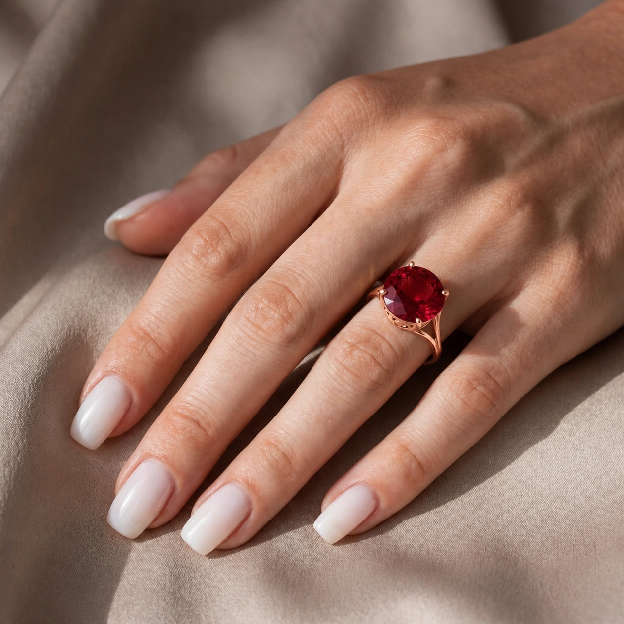 Rose Gold Reverie Ring Ruby 10K — Stella