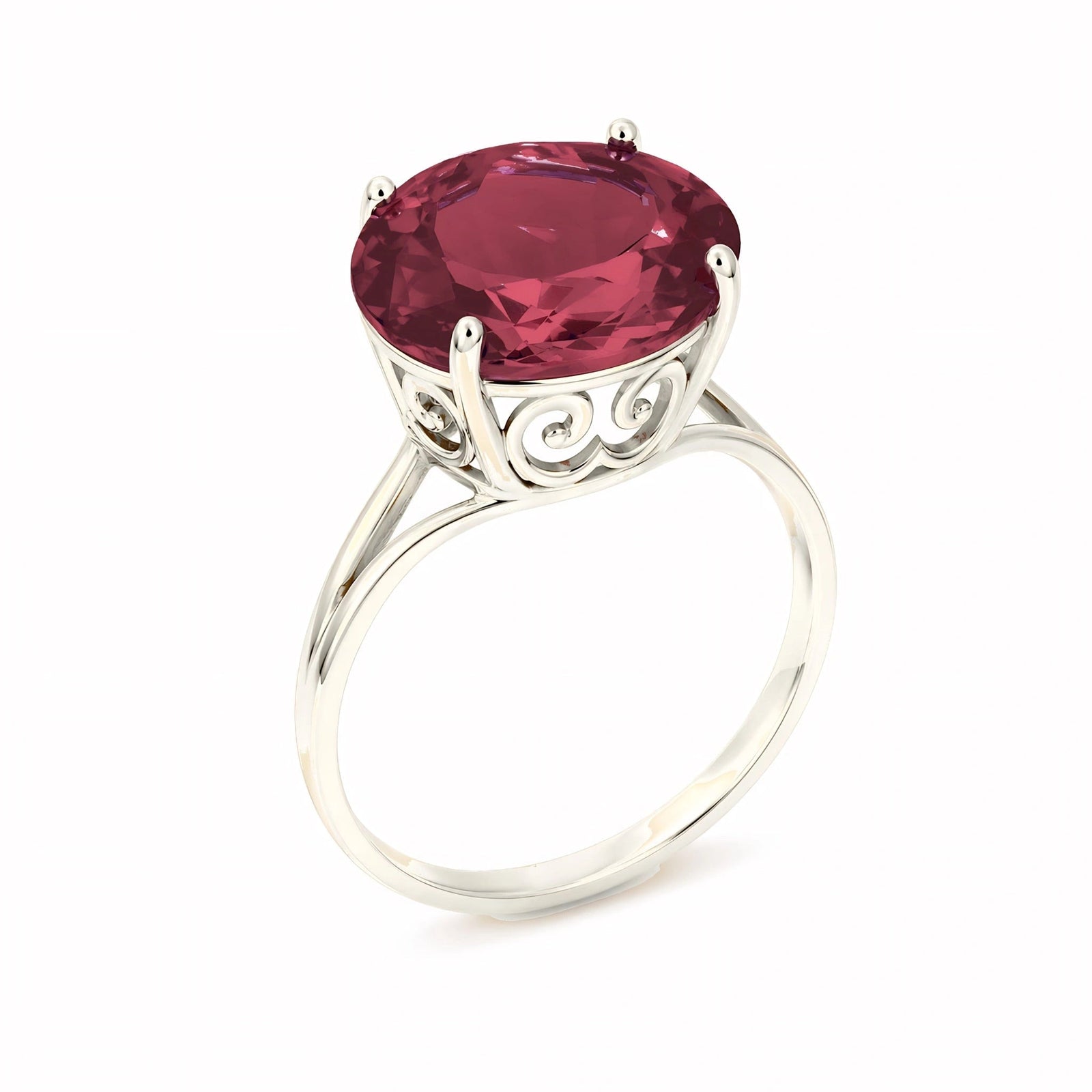 White Gold Reverie Ring Ruby 10K — Stella