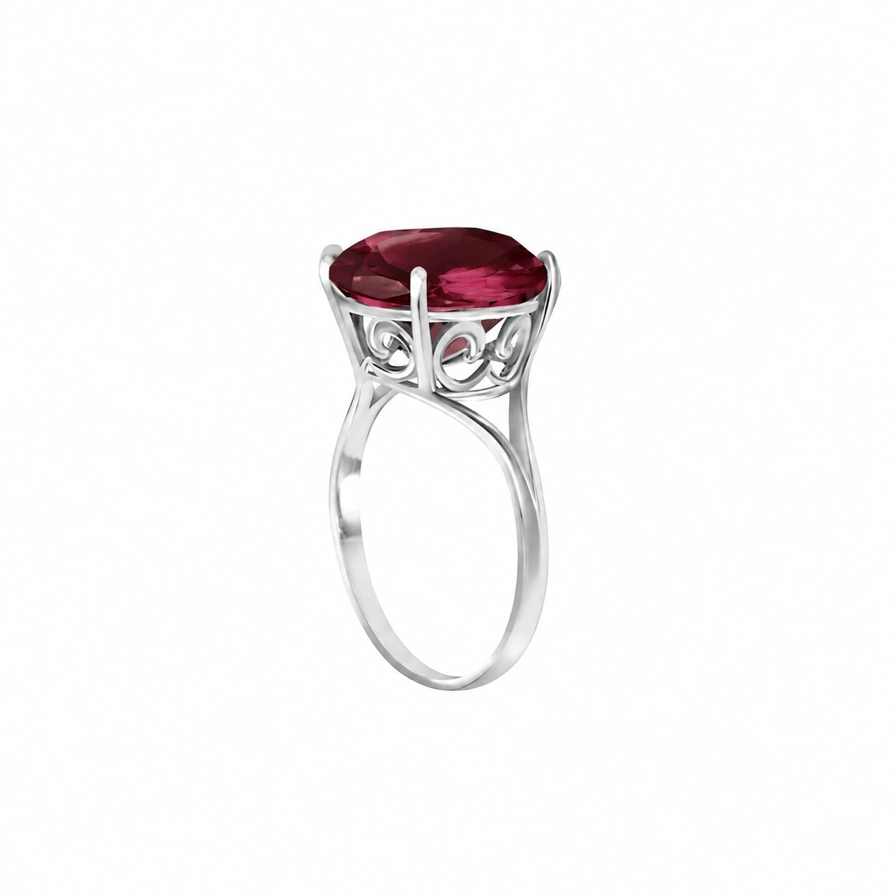 White Gold Reverie Ring Ruby 10K — Stella