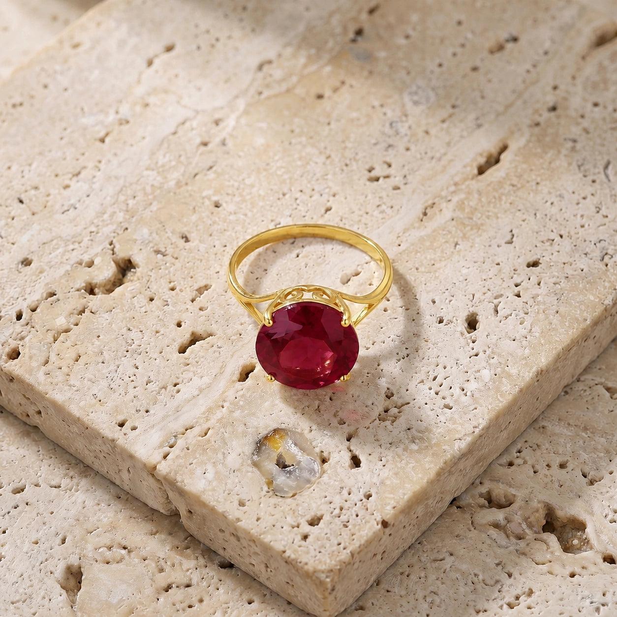 Yellow Gold Reverie Ring Ruby 10K — Stella