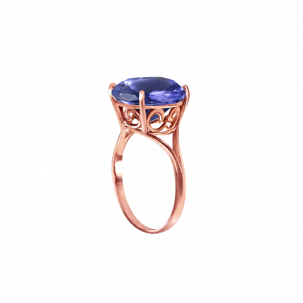 Rose Gold Reverie Ring Sapphire 10K — Stella