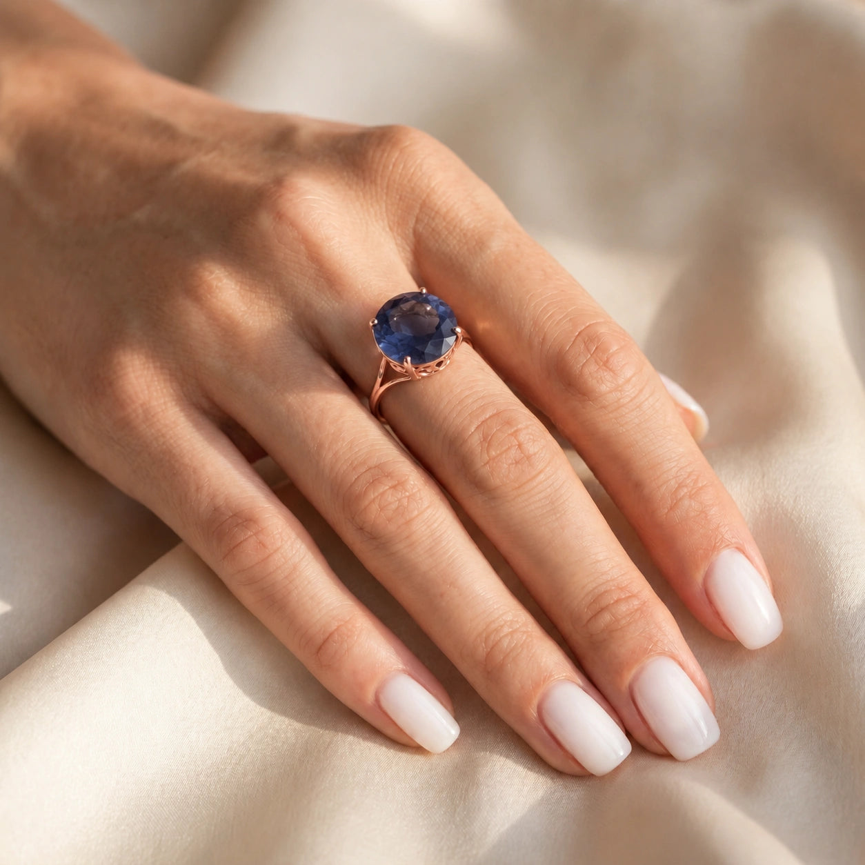 Rose Gold Reverie Ring Sapphire 10K — Stella