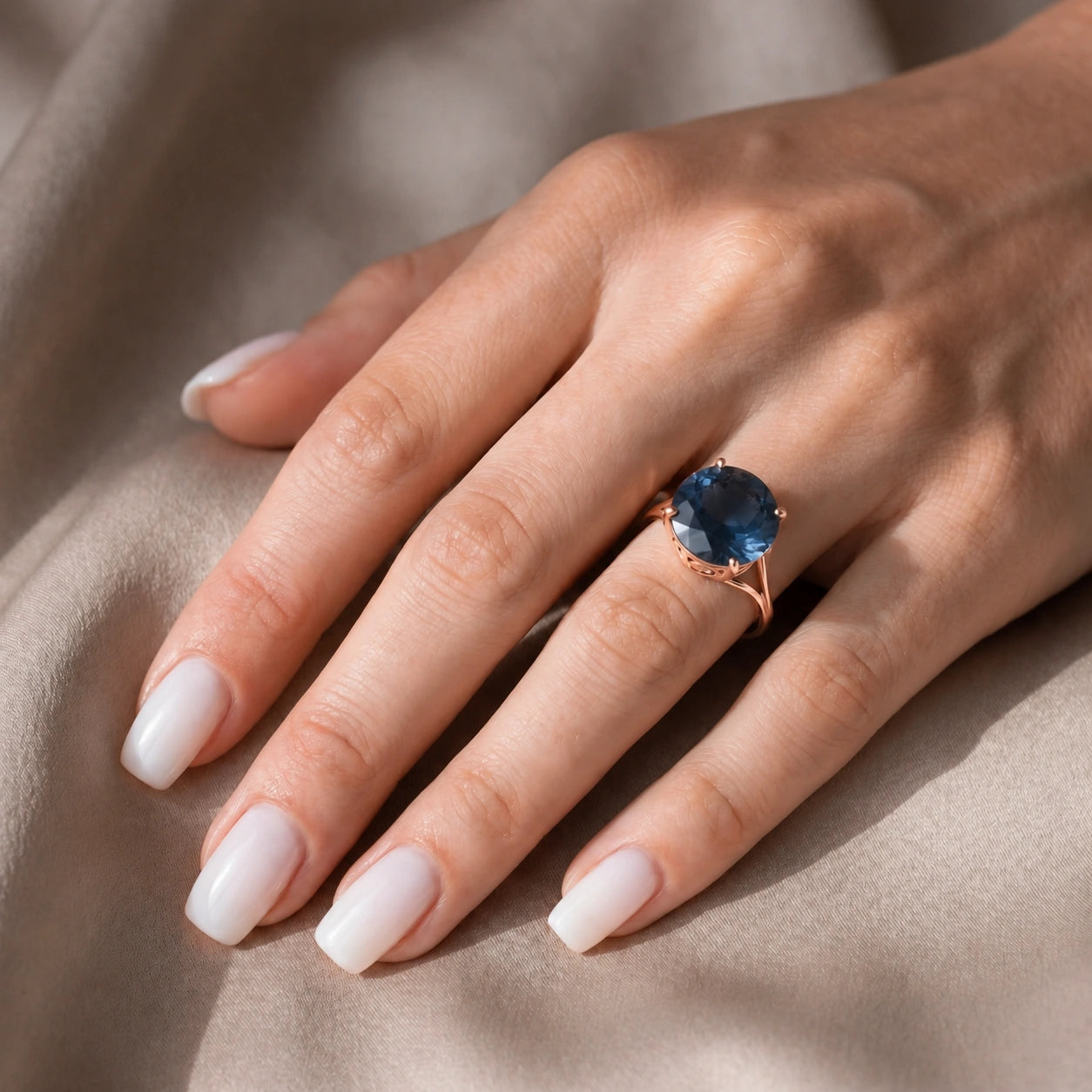 Rose Gold Reverie Ring Sapphire 10K — Stella