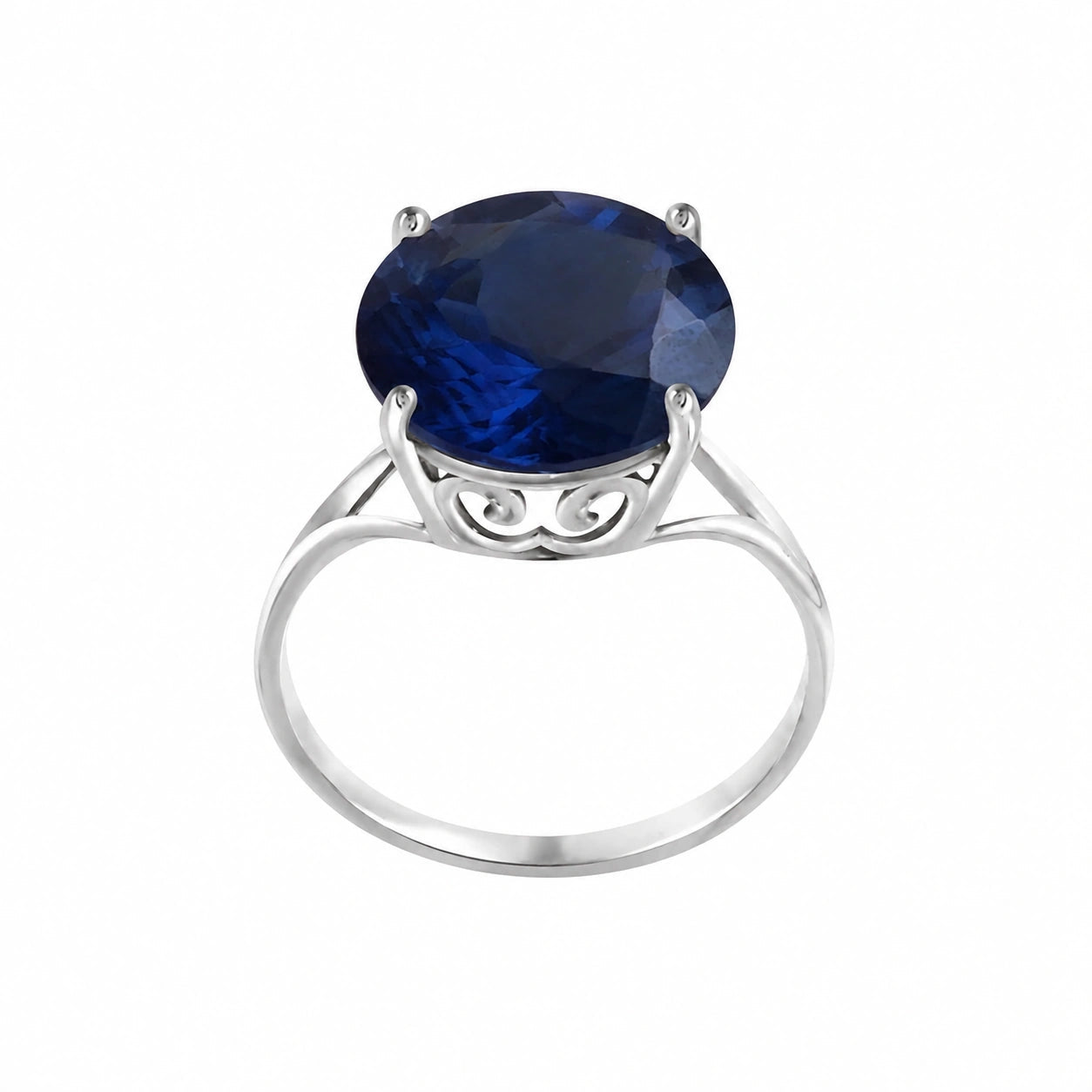 White Gold Reverie Ring Sapphire 10K — Stella