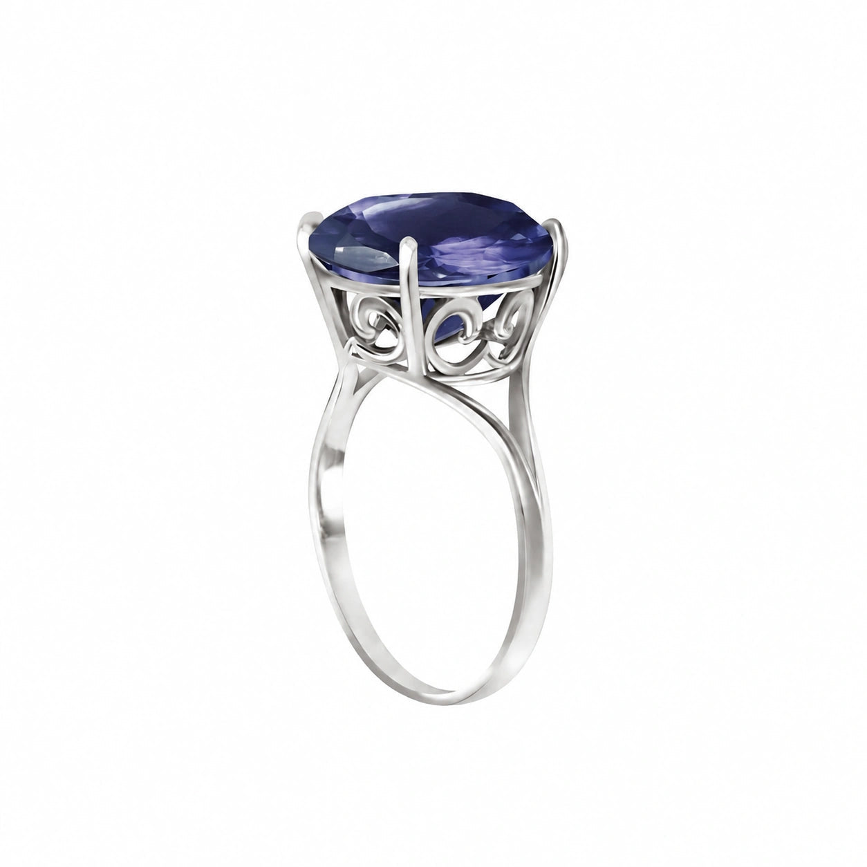 White Gold Reverie Ring Sapphire 10K — Stella