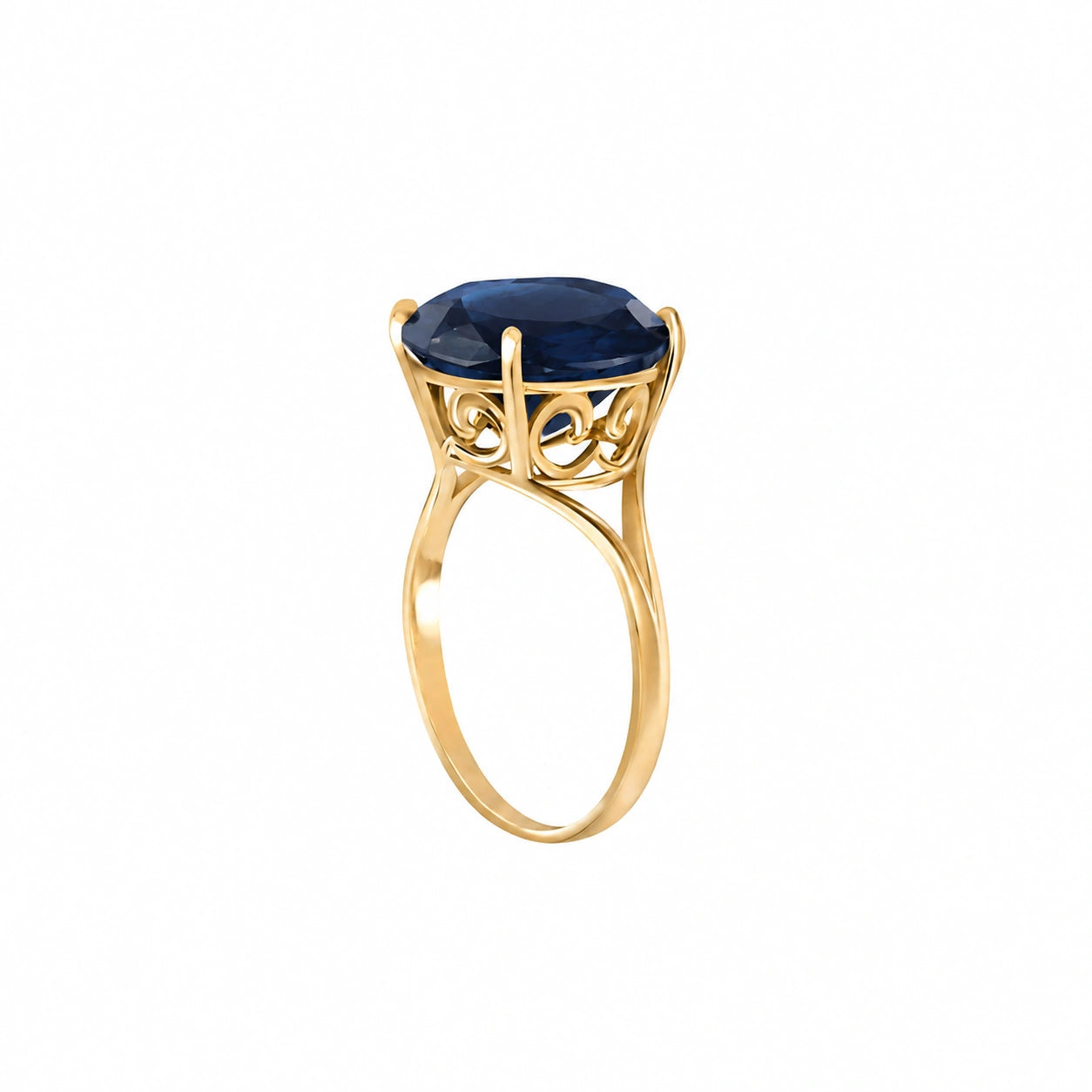 Yellow Gold Reverie Ring Sapphire 10K — Stella