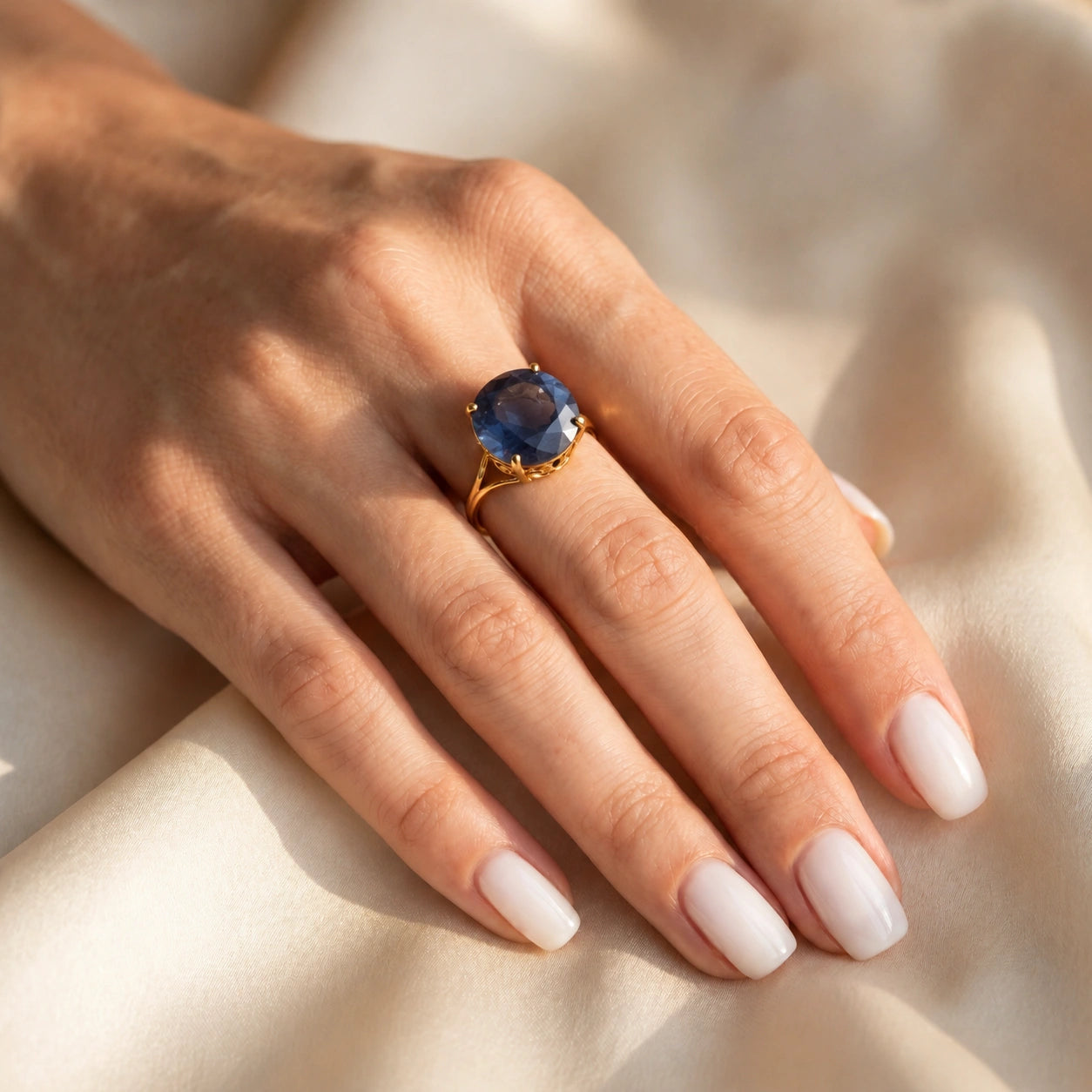 Yellow Gold Reverie Ring Sapphire 10K — Stella