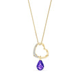 Yellow Gold Modern Pendant Necklace Amethyst 10K — Romilda