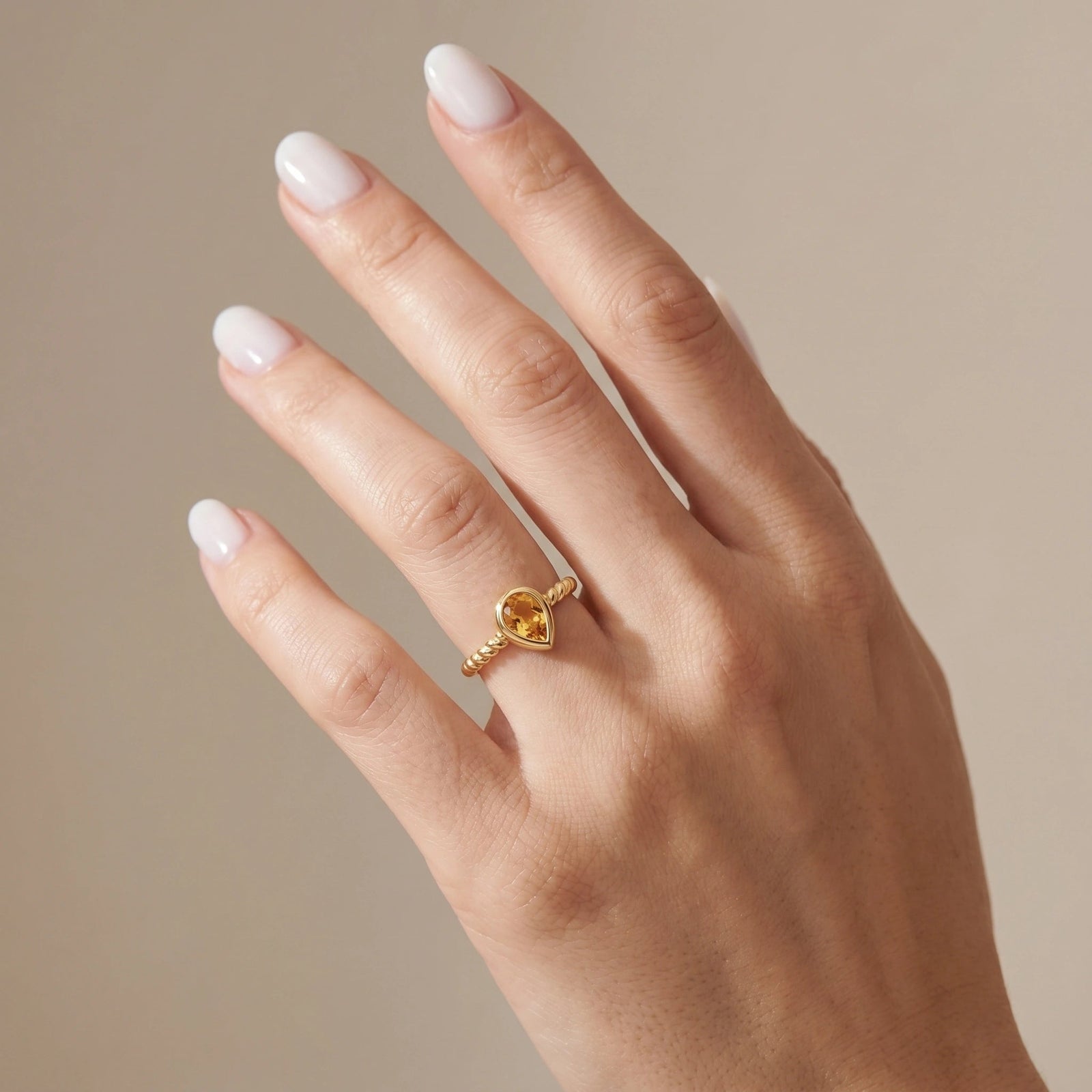 Yellow Gold Bloom Ring Citrine 10K — Colomba