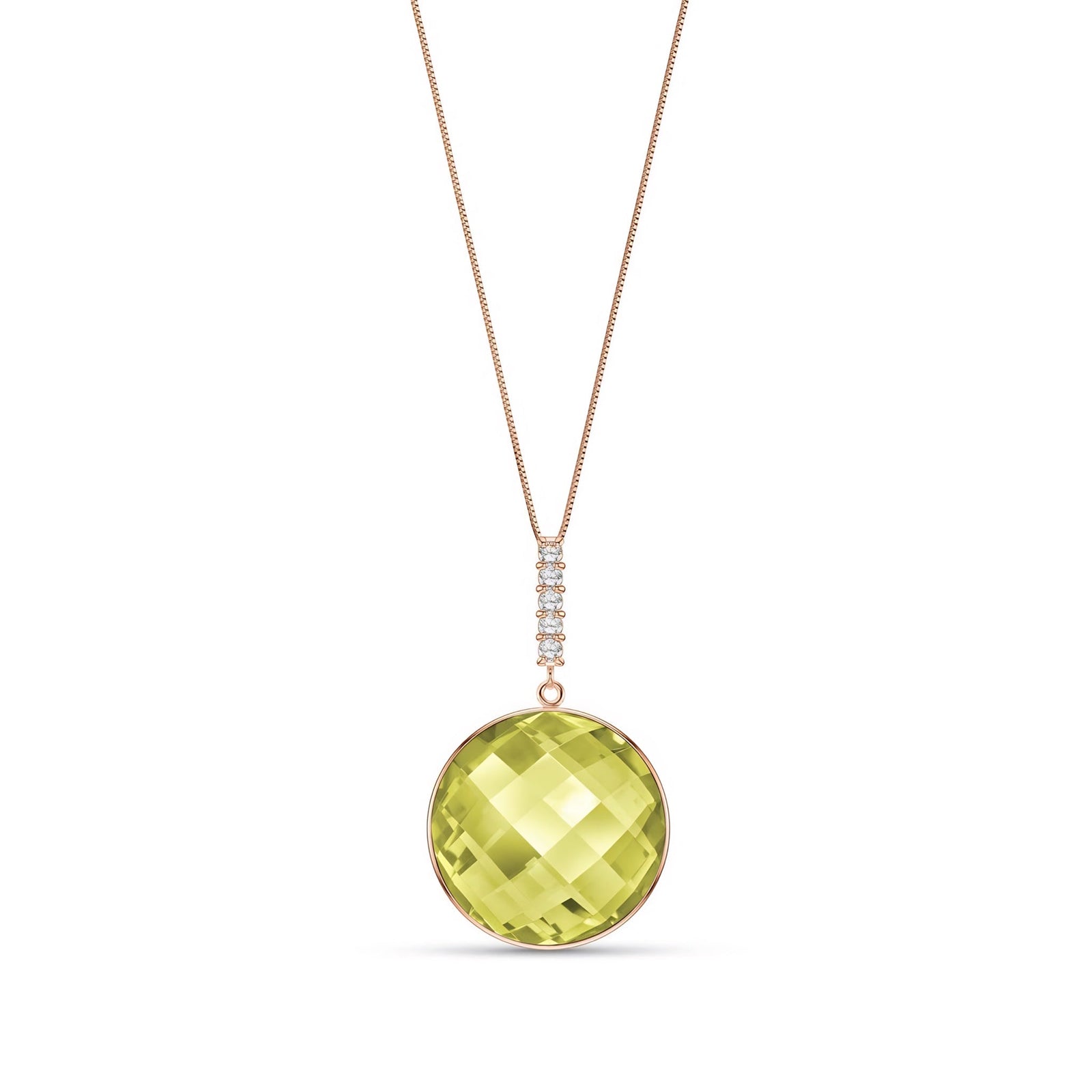 Rose Gold Pendant Necklace Amethyst 10K — Alida