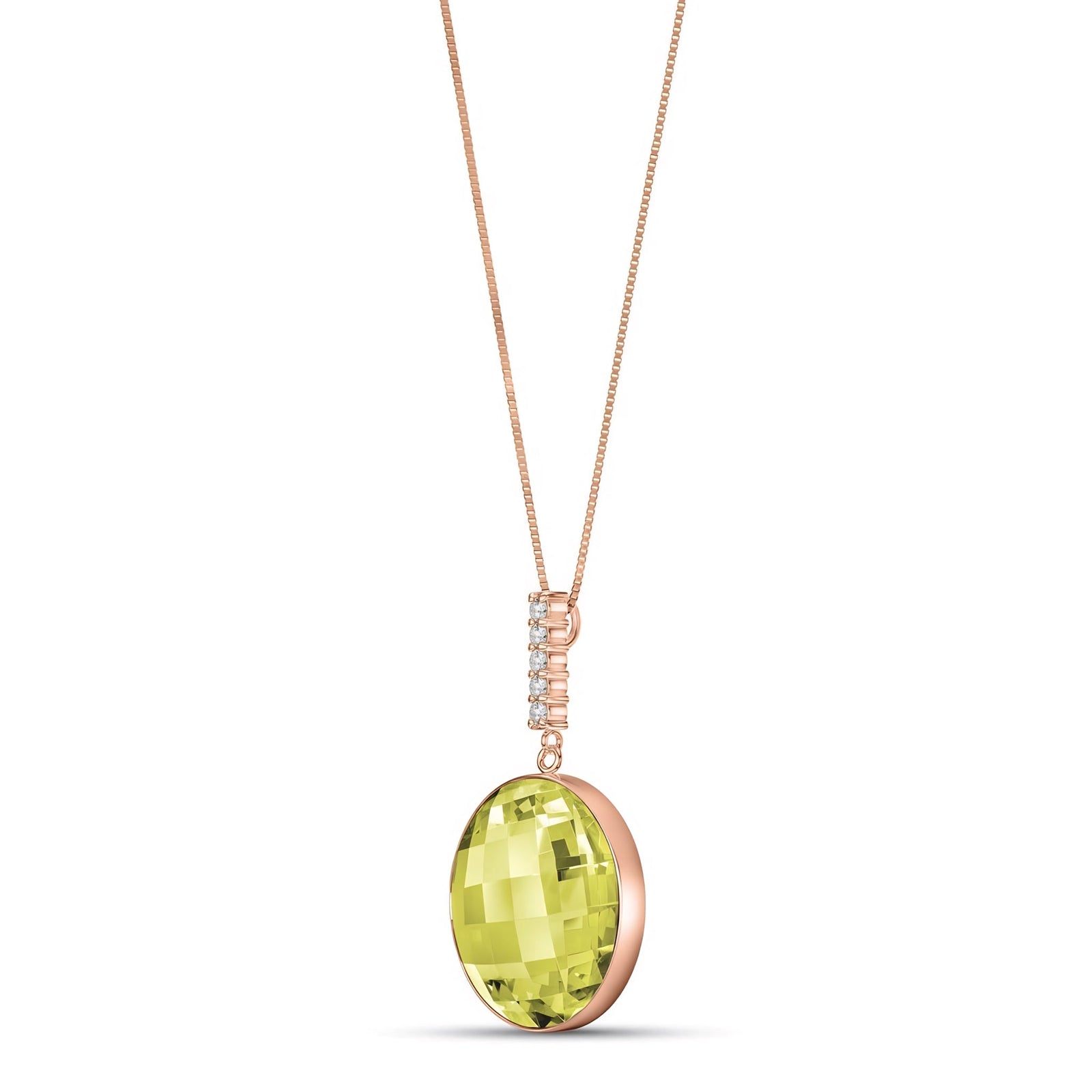 Rose Gold Pendant Necklace Amethyst 10K — Alida