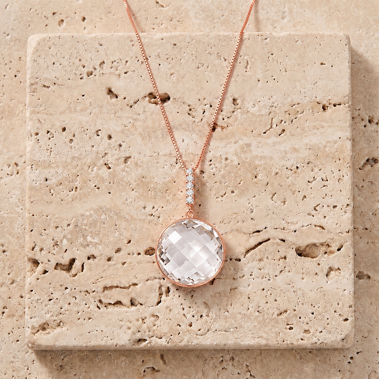 Rose Gold Pendant Necklace Amethyst 10K — Alida