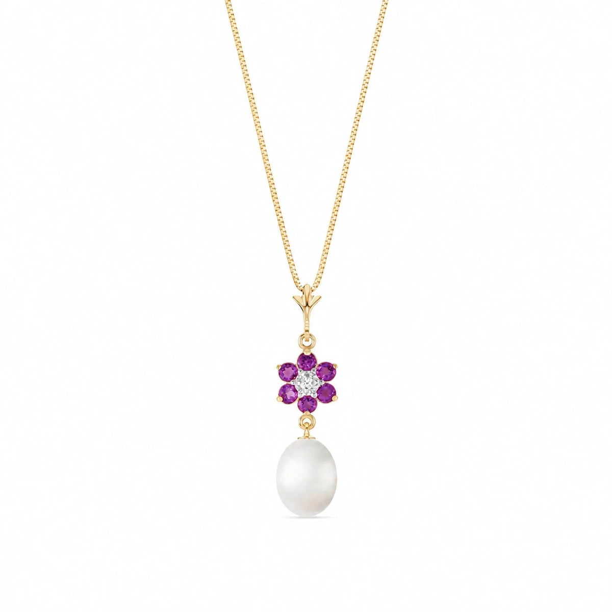 Yellow Gold Necklace Multi-Stone — Graziana Radiance Necklace, front view