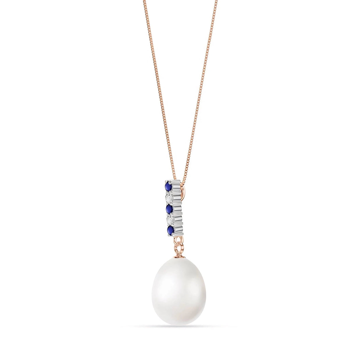 Rose Gold Necklace Multi-Stone — Eulalia Pendant Necklace, view 2