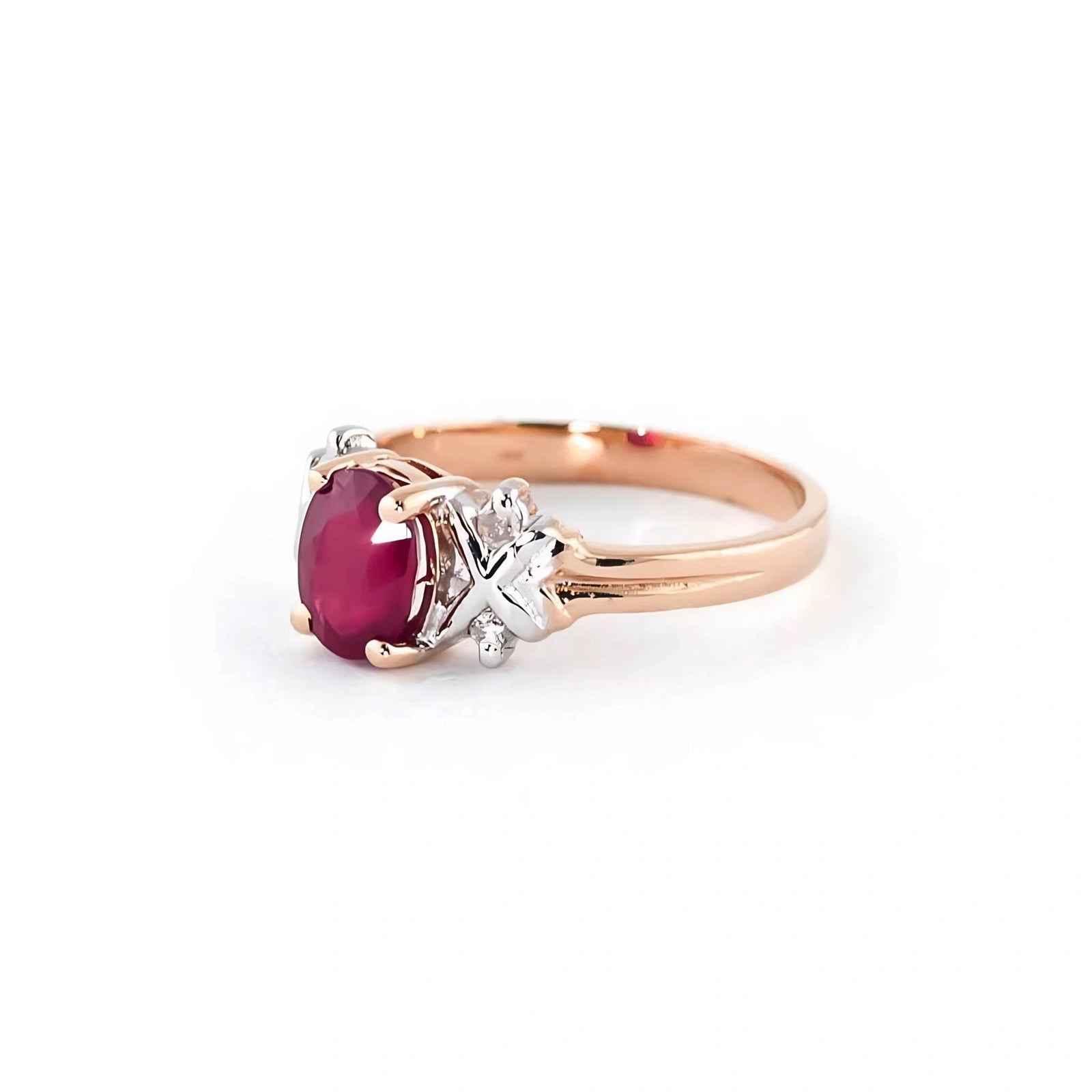 Rose Gold Ring Ruby 10K — Scolastica