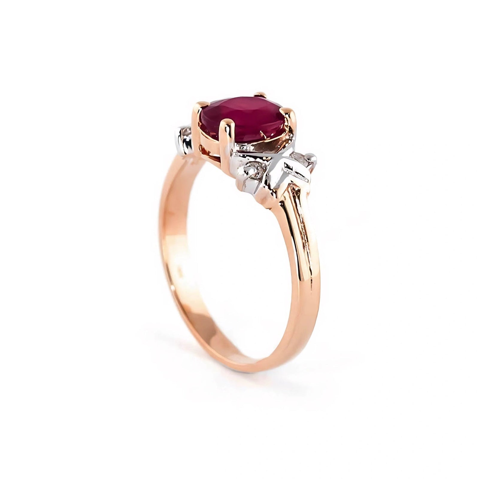 Rose Gold Ring Ruby 10K — Scolastica