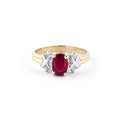 Yellow Gold Ring Ruby 10K — Scolastica