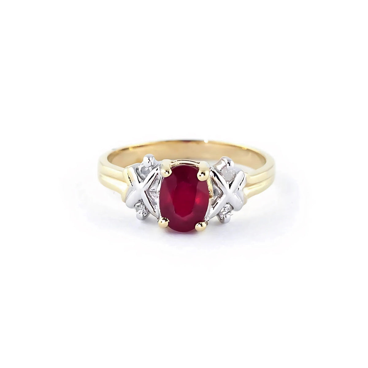 Yellow Gold Ring Ruby 10K — Scolastica