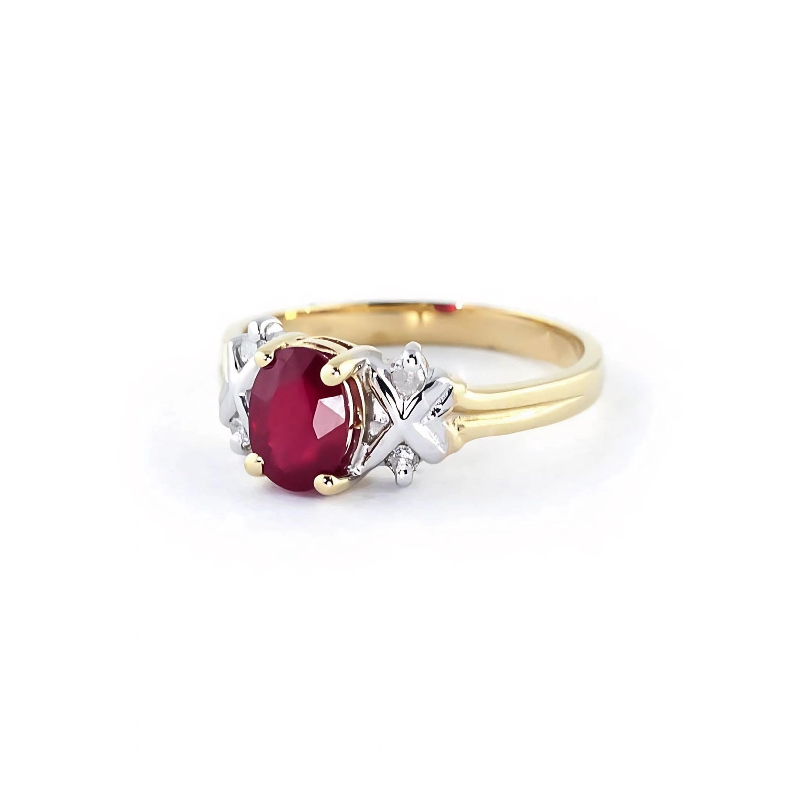 Yellow Gold Ring Ruby 10K — Scolastica