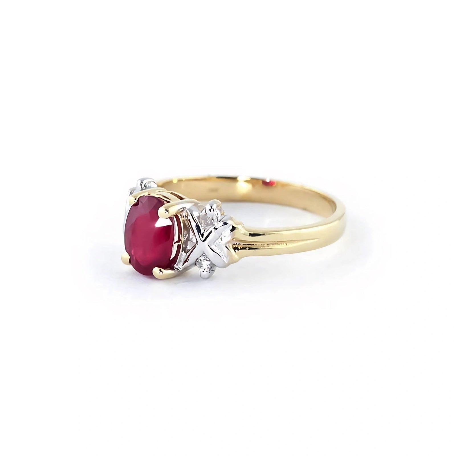 Yellow Gold Ring Ruby 10K — Scolastica
