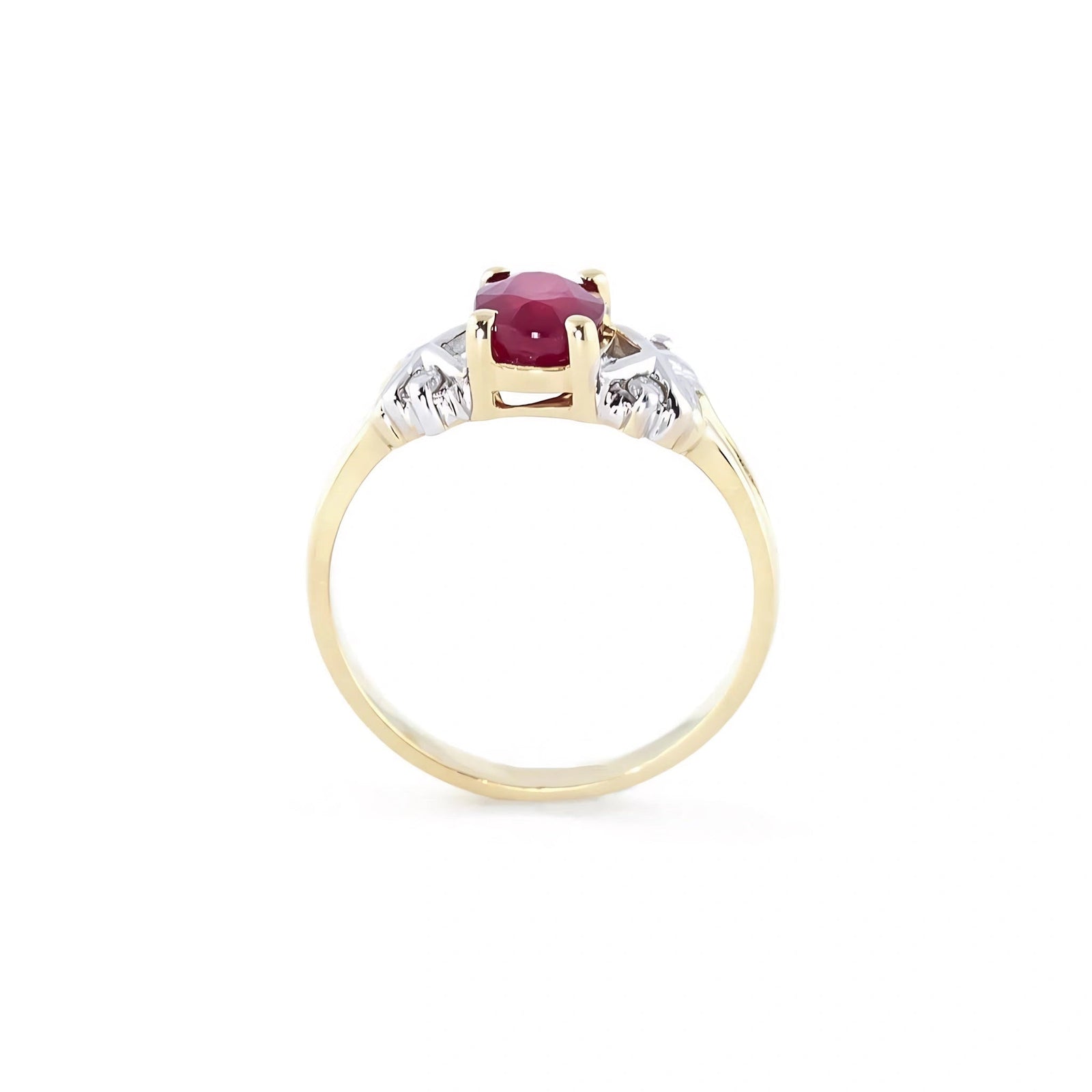 Yellow Gold Ring Ruby 10K — Scolastica