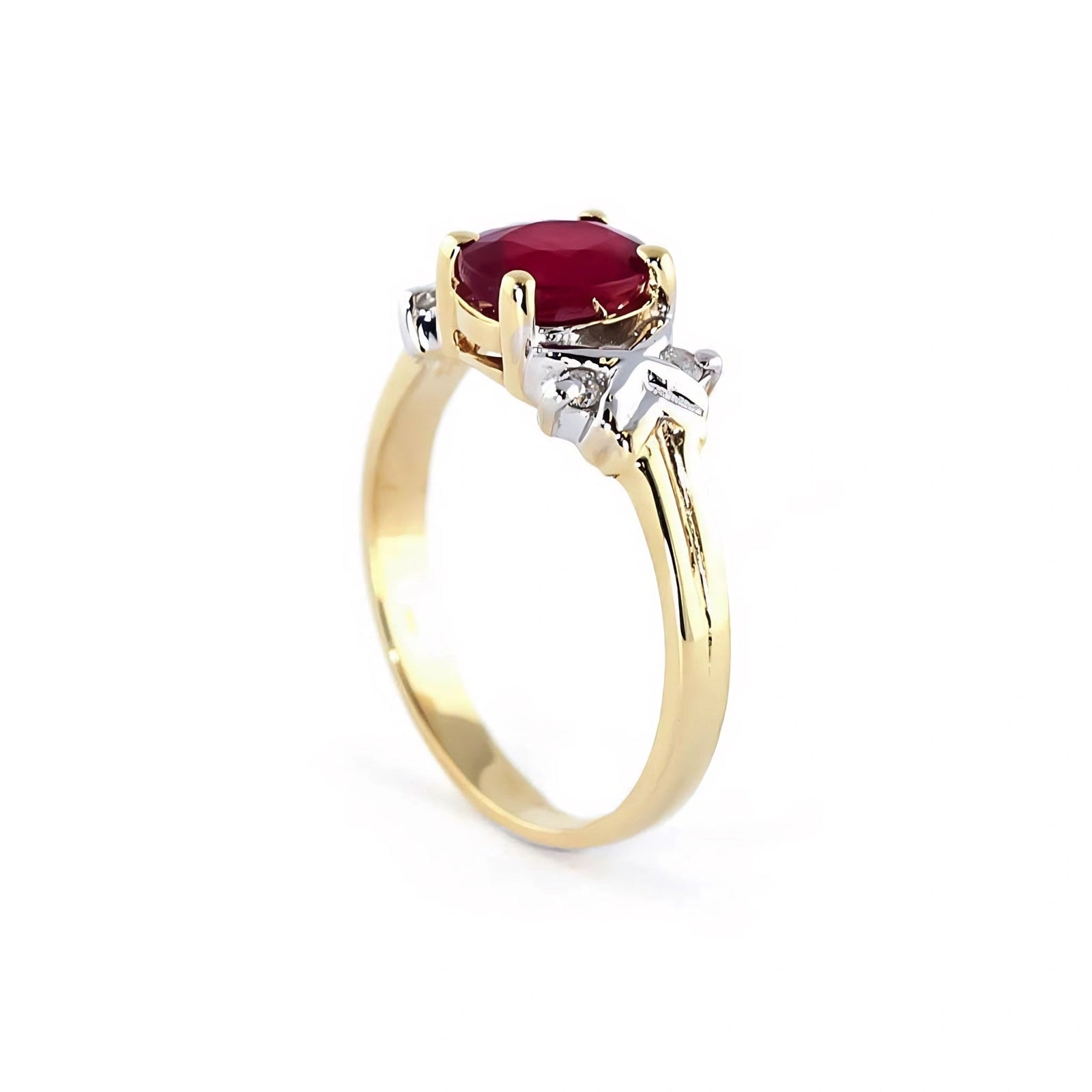 Yellow Gold Ring Ruby 10K — Scolastica