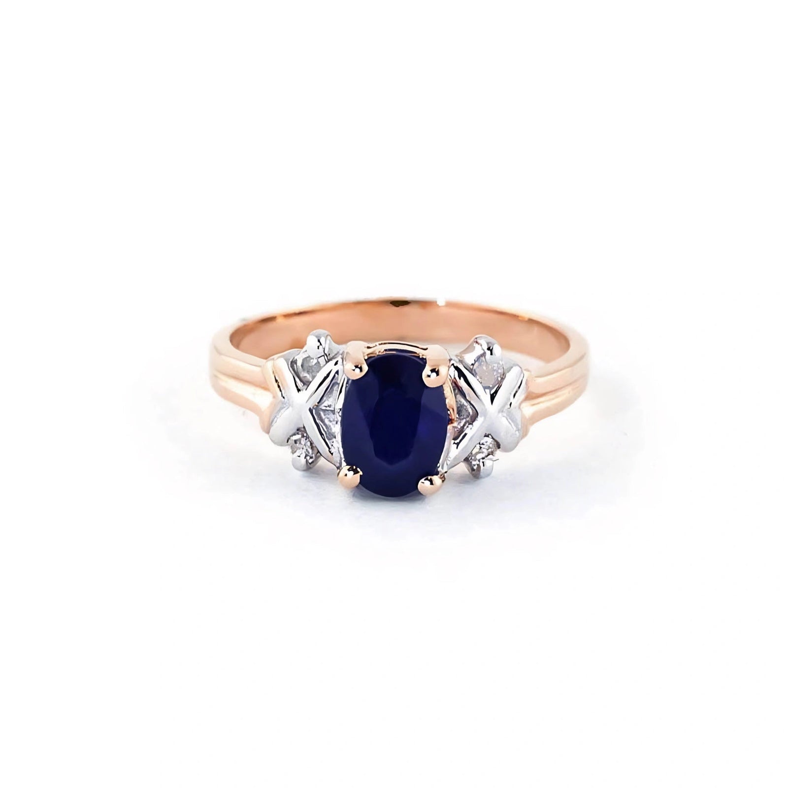 Rose Gold Ring Sapphire 10K — Scolastica
