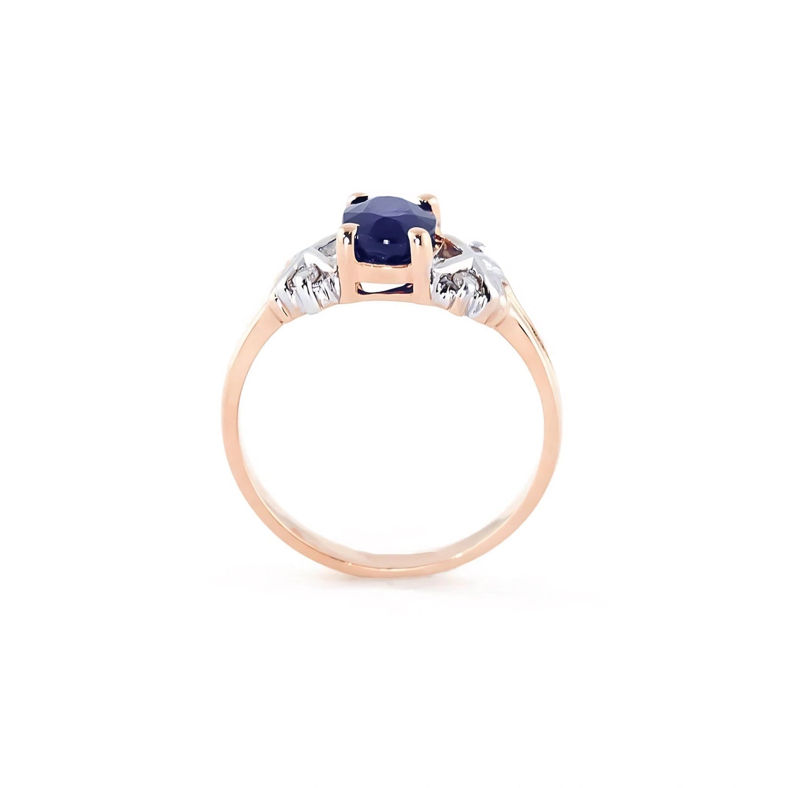 Rose Gold Ring Sapphire 10K — Scolastica