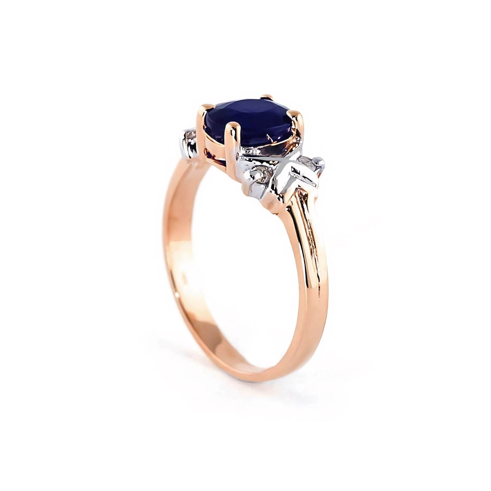 Rose Gold Ring Sapphire 10K — Scolastica
