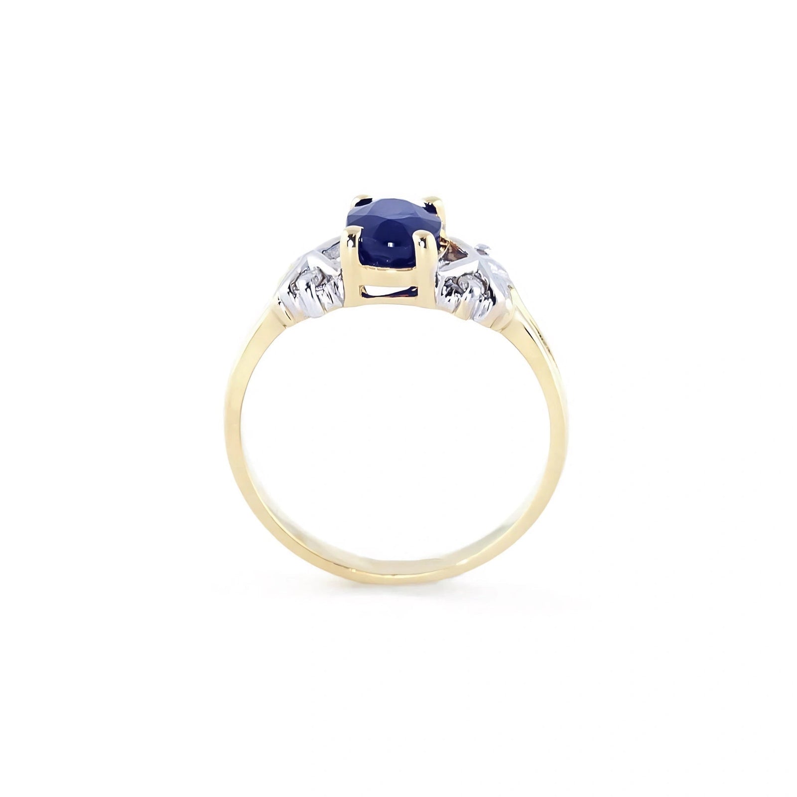 Yellow Gold Ring Sapphire 10K — Scolastica