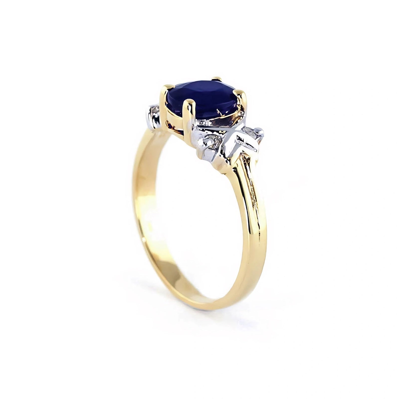 Yellow Gold Ring Sapphire 10K — Scolastica