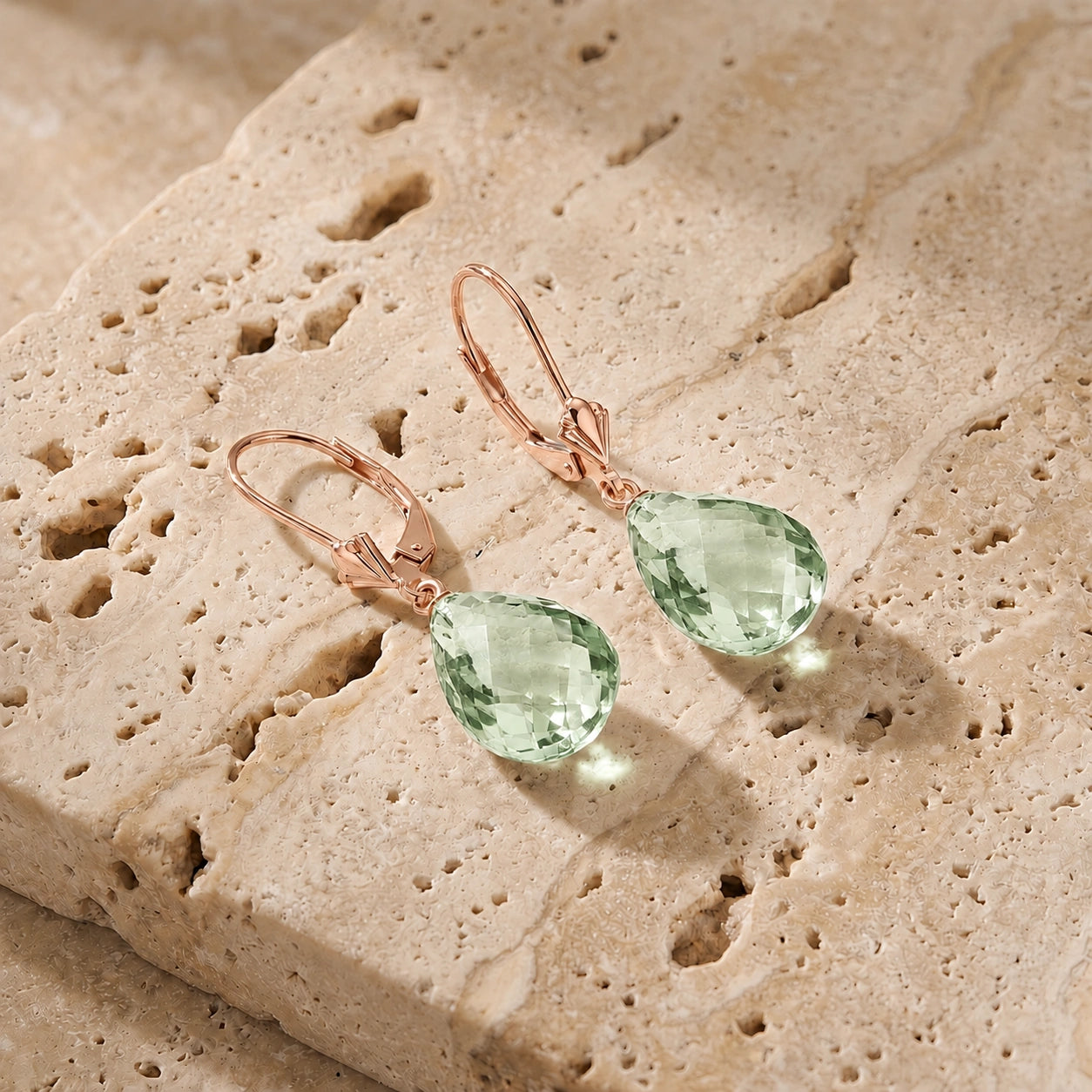 Rose Gold Green Amethyst — Vespertina