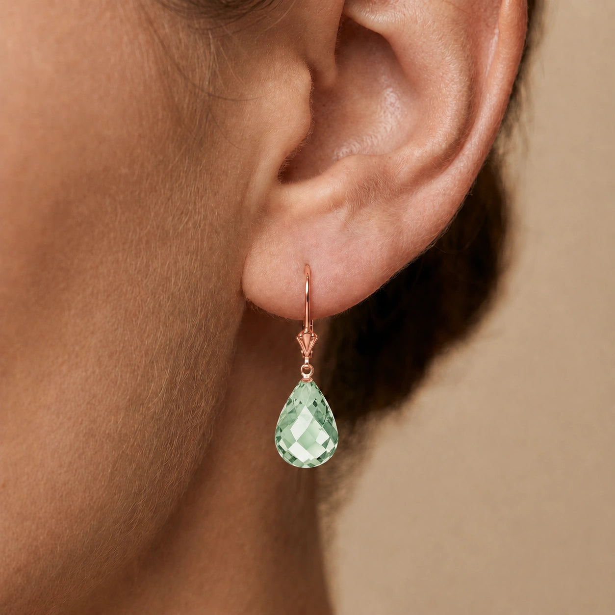 Rose Gold Green Amethyst — Vespertina