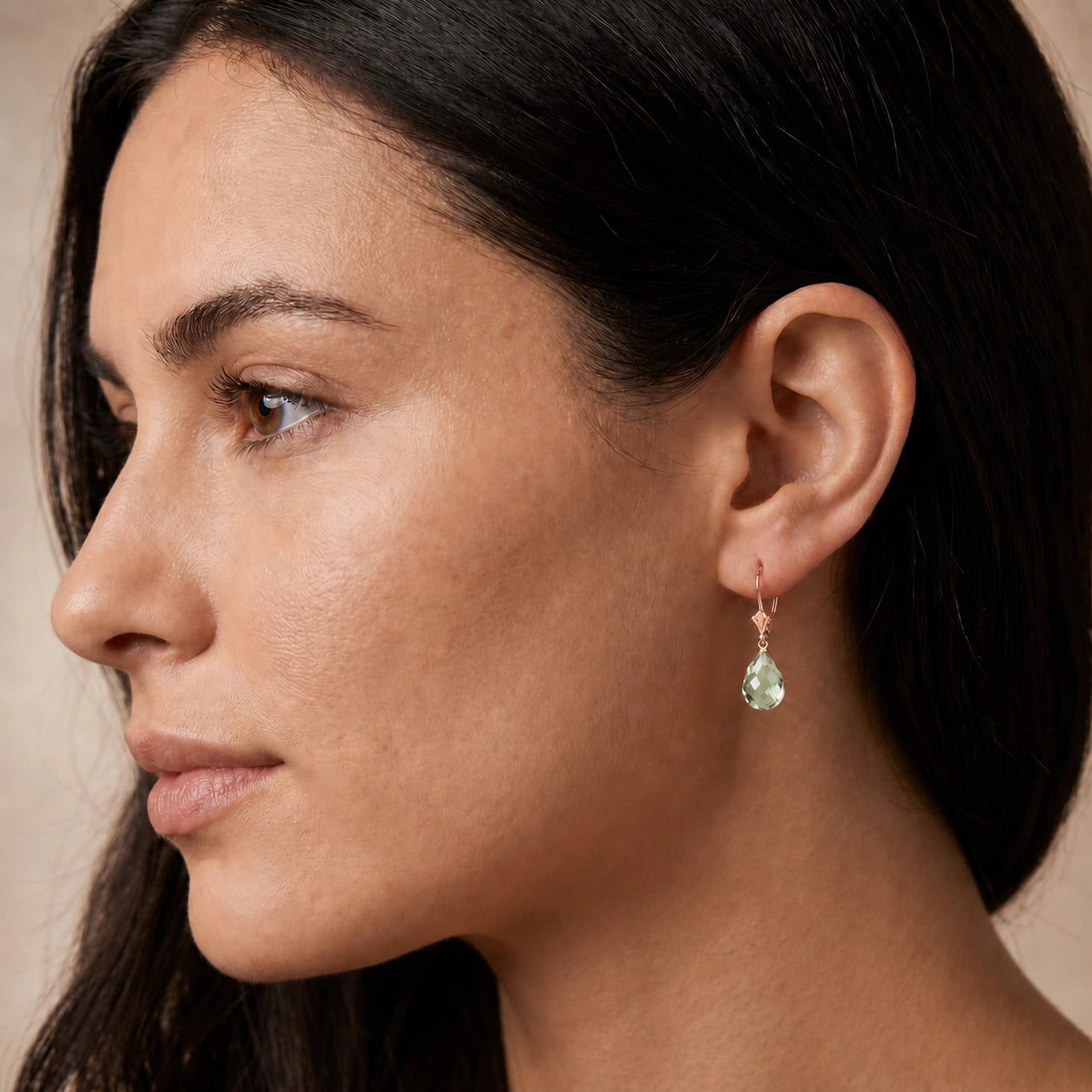 Rose Gold Green Amethyst — Vespertina