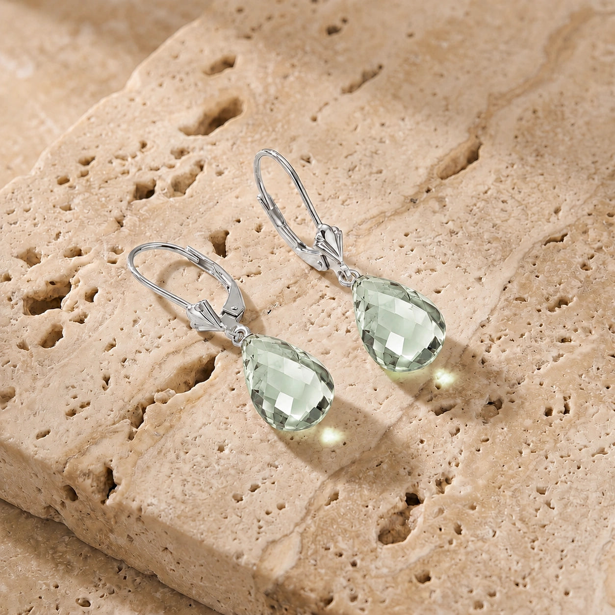 White Gold Green Amethyst — Vespertina