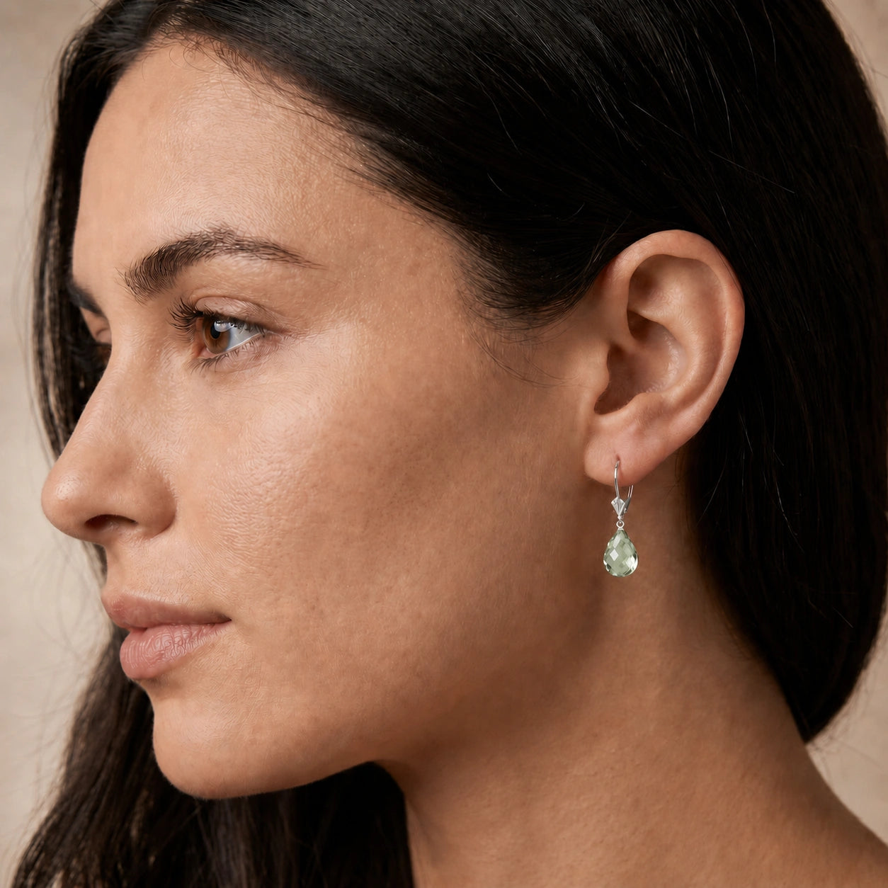 White Gold Green Amethyst — Vespertina