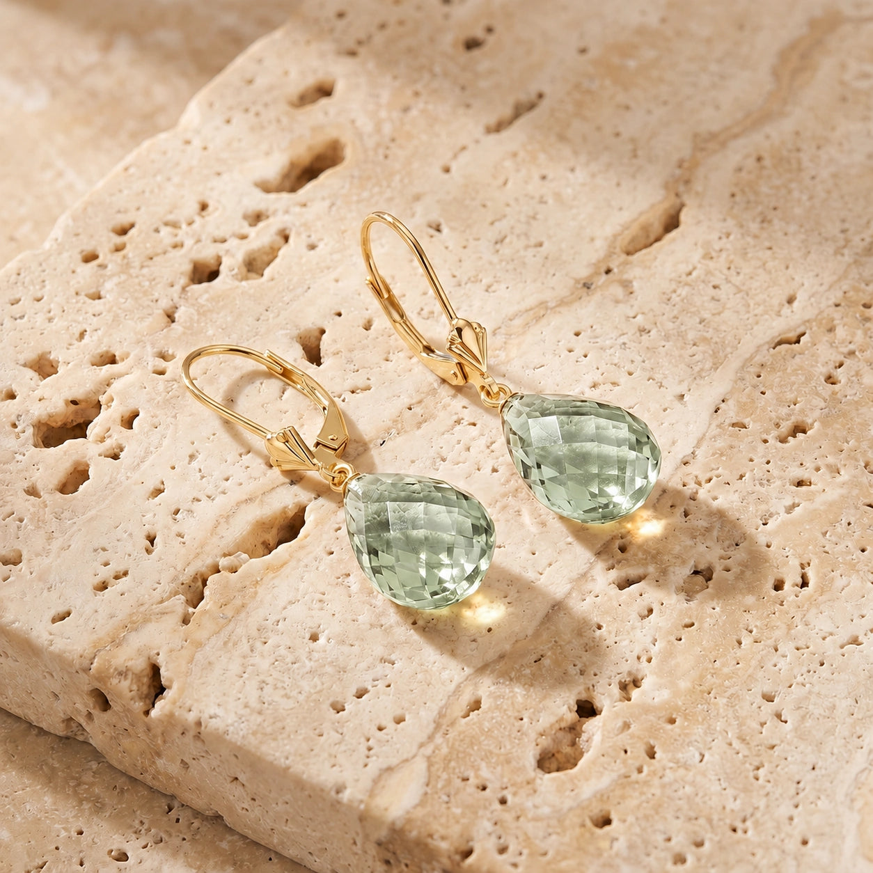 Yellow Gold Green Amethyst — Vespertina