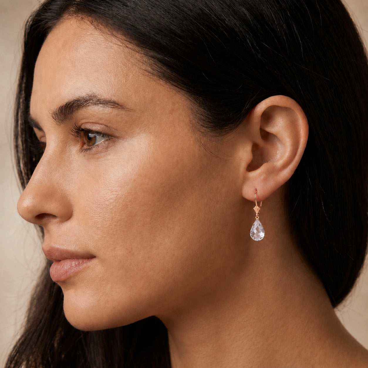 Rose Gold White Topaz — Vespertina