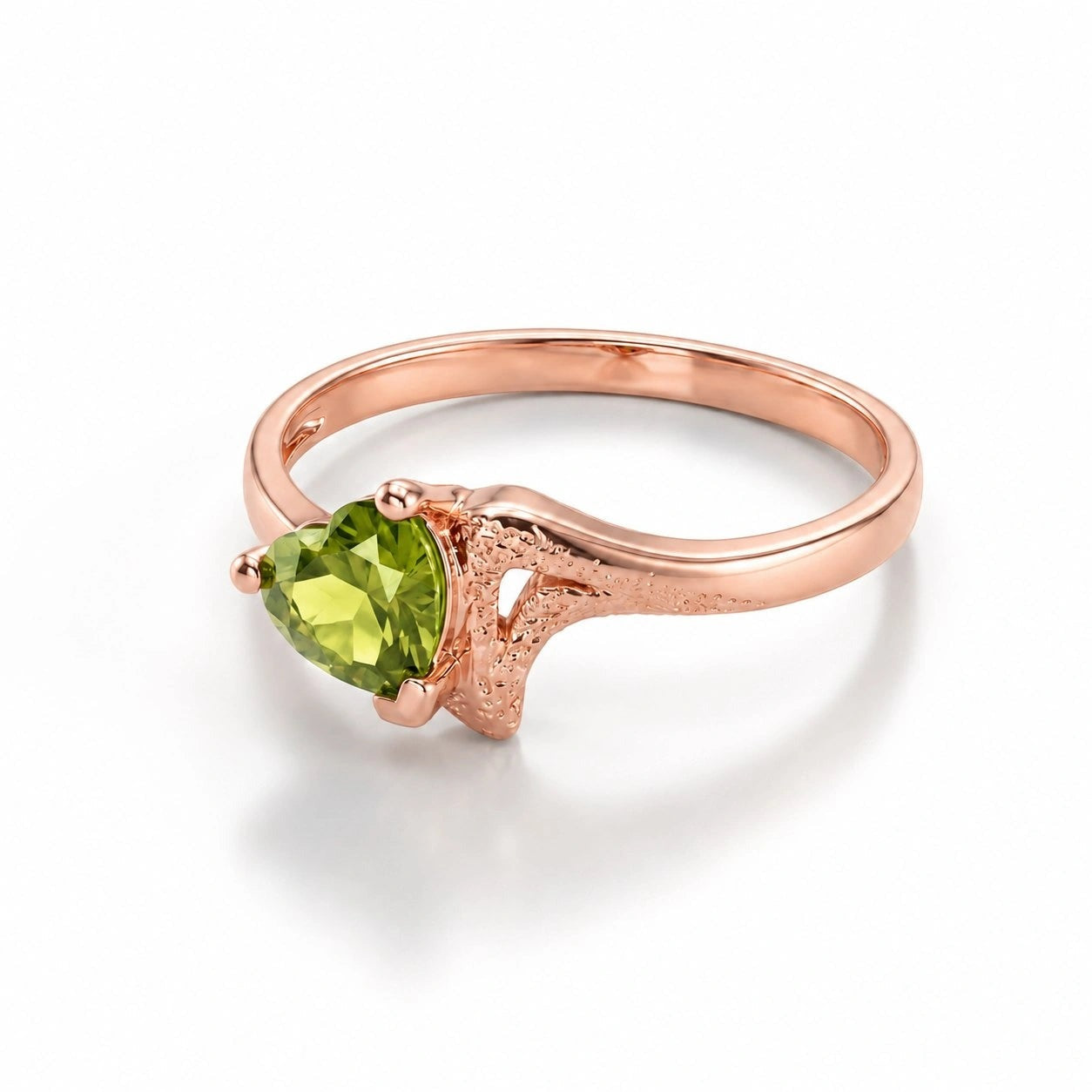Rose Gold Eternal Ring Peridot 10K — Elena