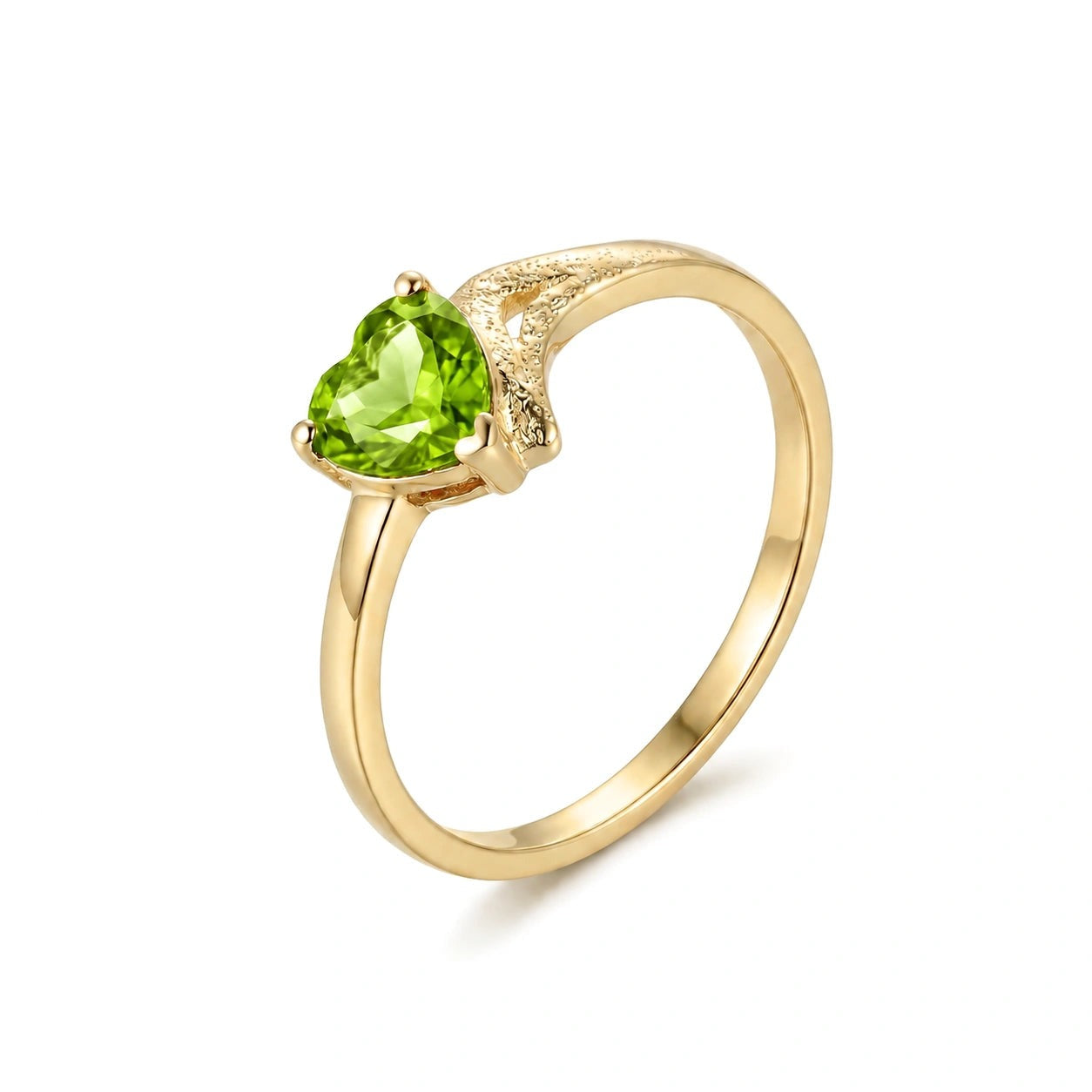 Yellow Gold Eternal Ring Peridot 10K — Elena