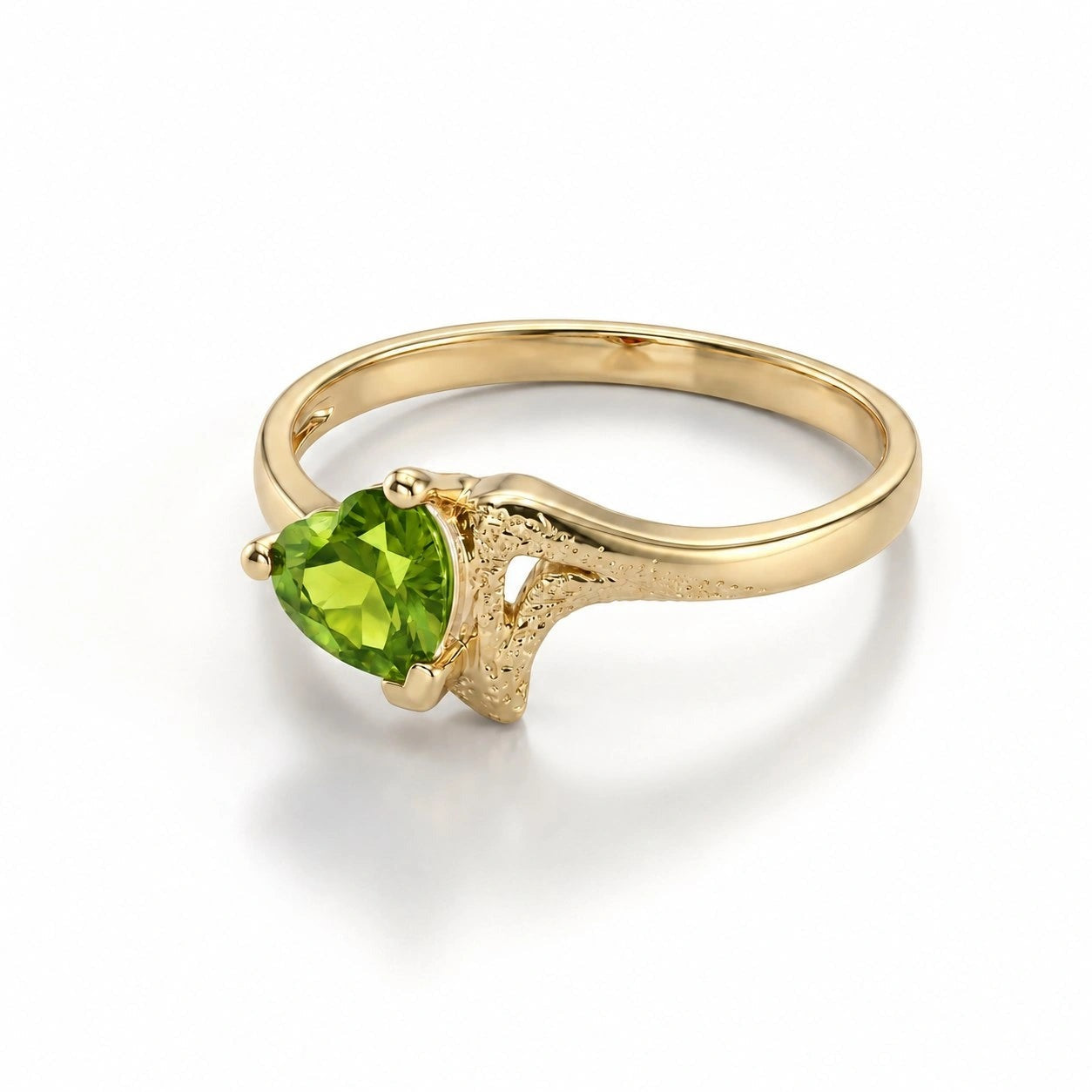 Yellow Gold Eternal Ring Peridot 10K — Elena