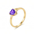 Yellow Gold Eternal Ring Amethyst 10K — Elena