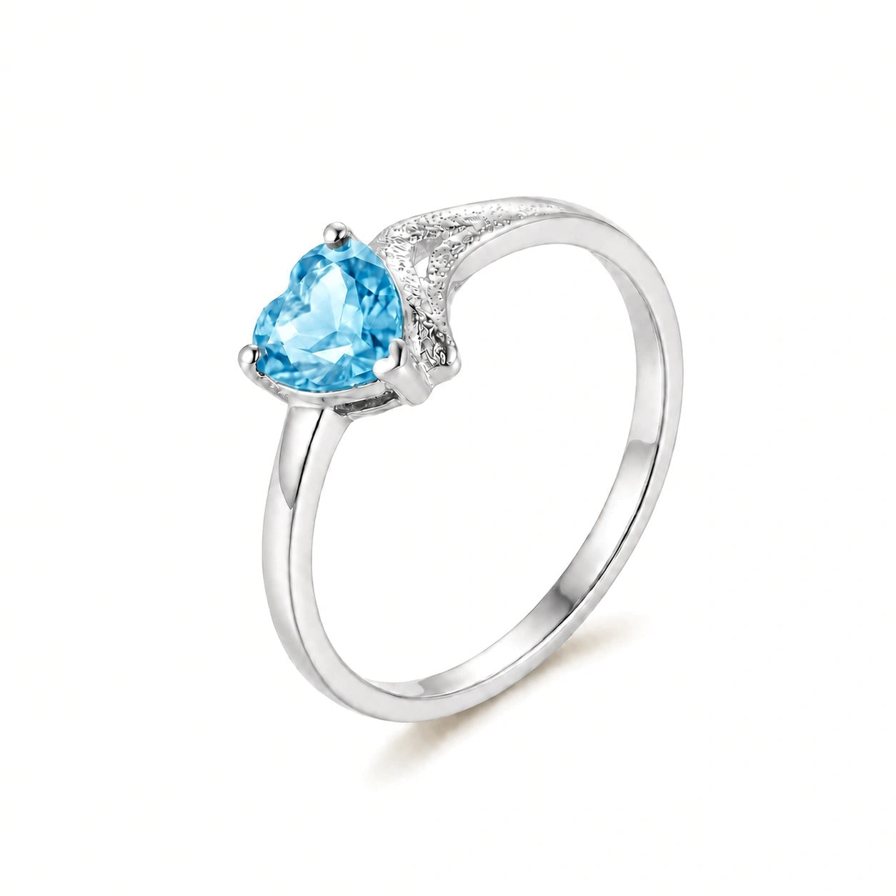 White Gold Eternal Ring Blue Topaz 10K — Elena