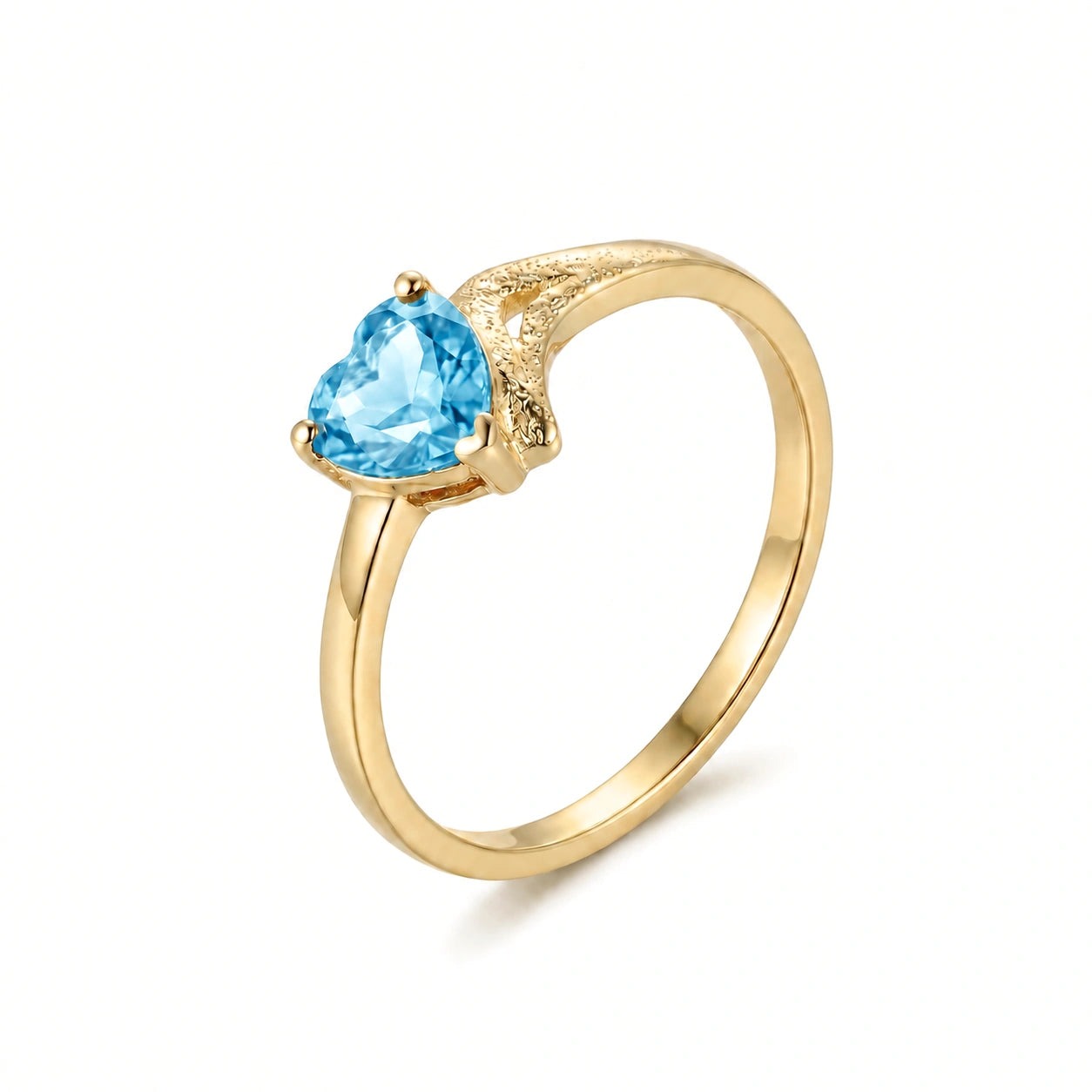 Yellow Gold Eternal Ring Blue Topaz 10K — Elena