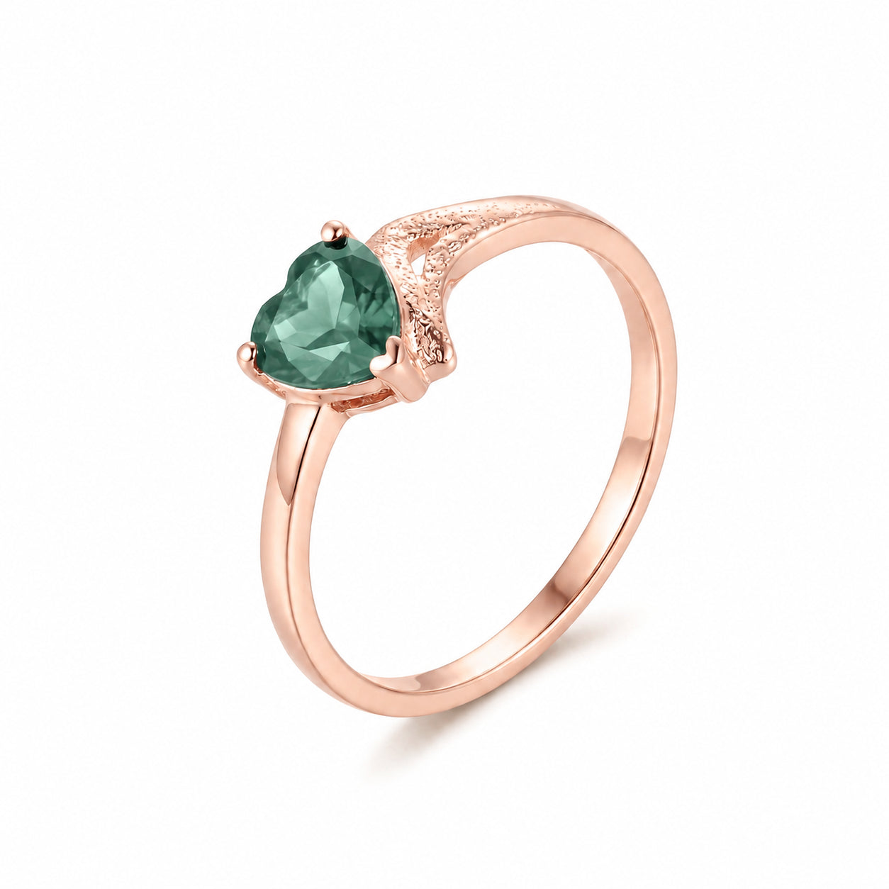 Rose Gold Eternal Ring Garnet 10K — Elena