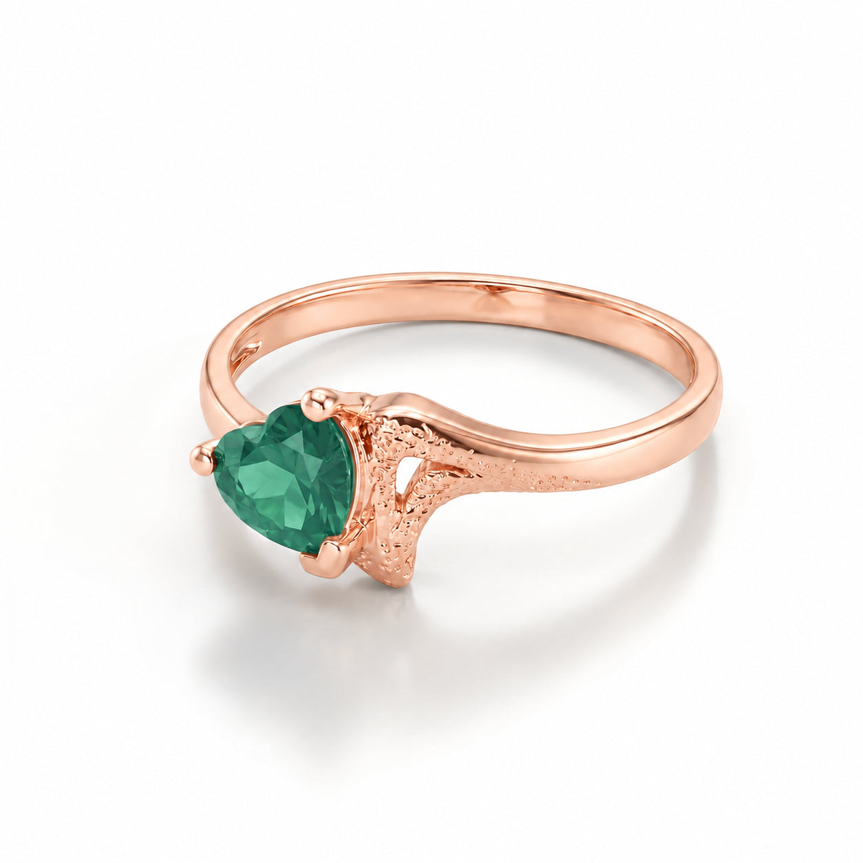 Rose Gold Eternal Ring Garnet 10K — Elena