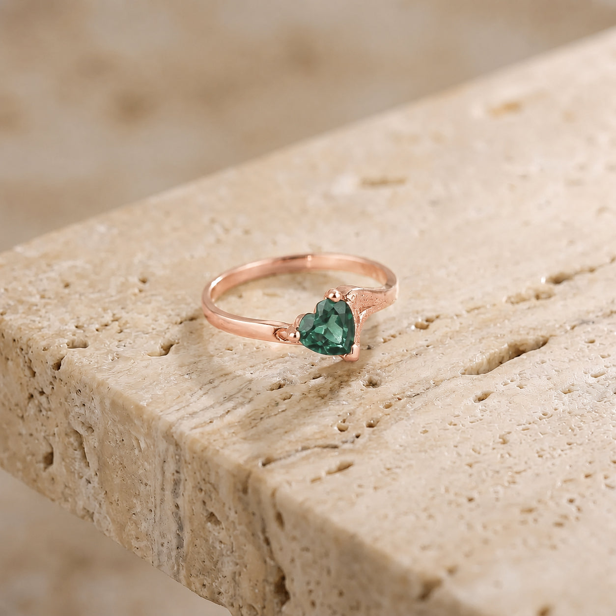 Rose Gold Eternal Ring Garnet 10K — Elena