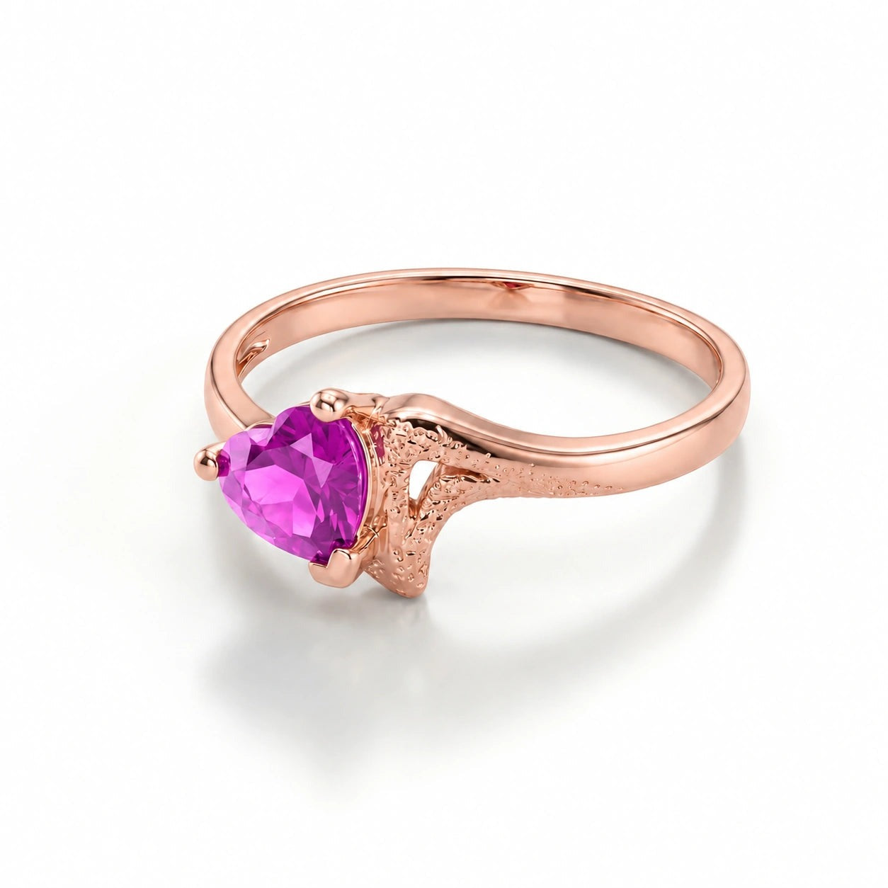 Rose Gold Eternal Ring Pink Topaz 10K — Elena